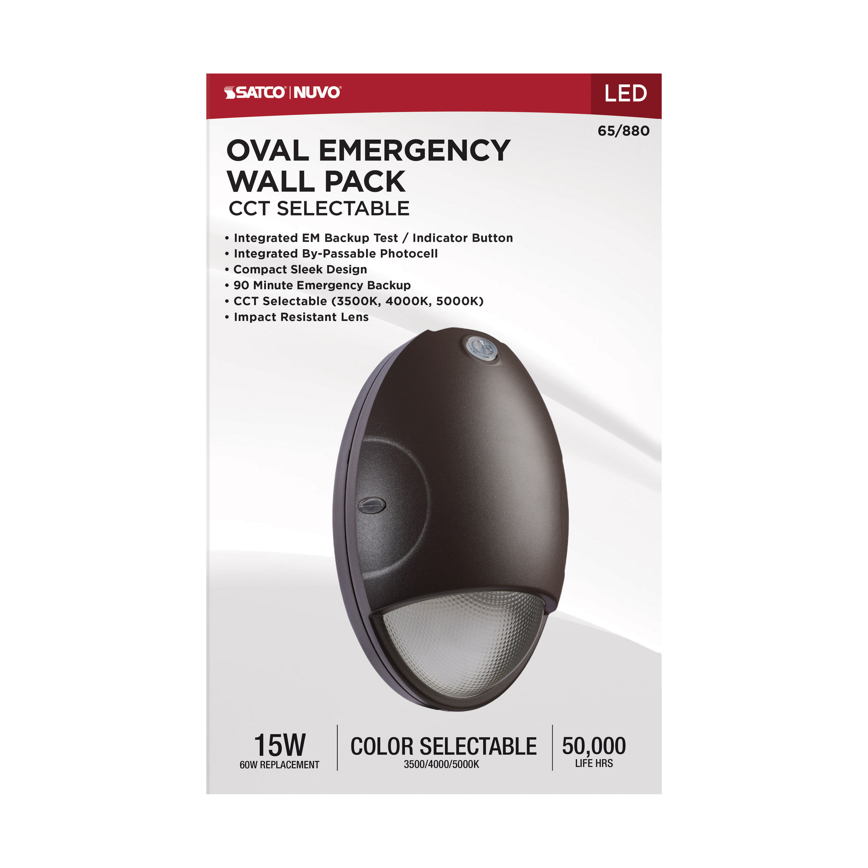 LED SMALL EM WALL PACK BRONZE - 65-880