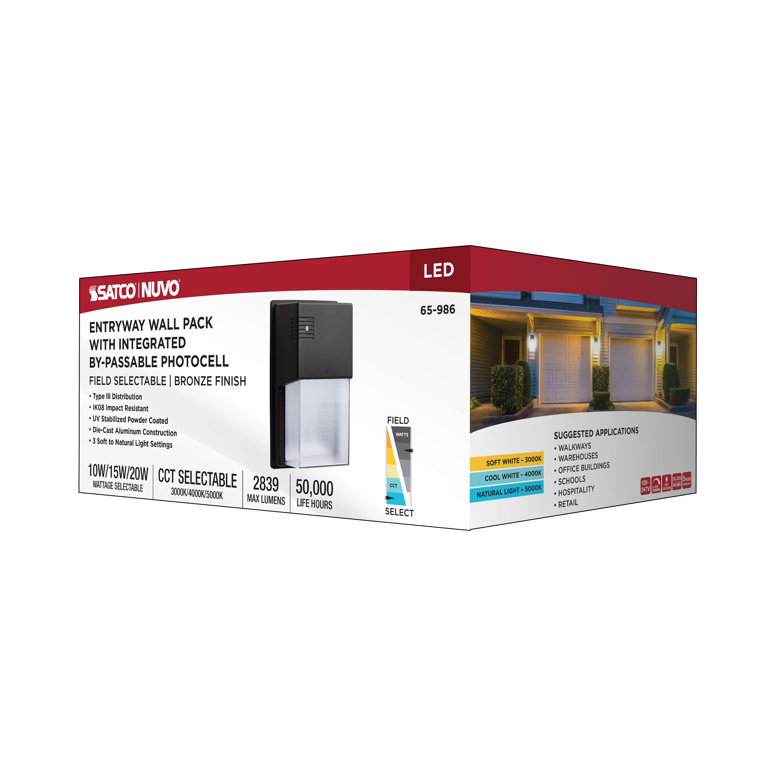 LED ENTRYWAY WALL PACK - 65-986
