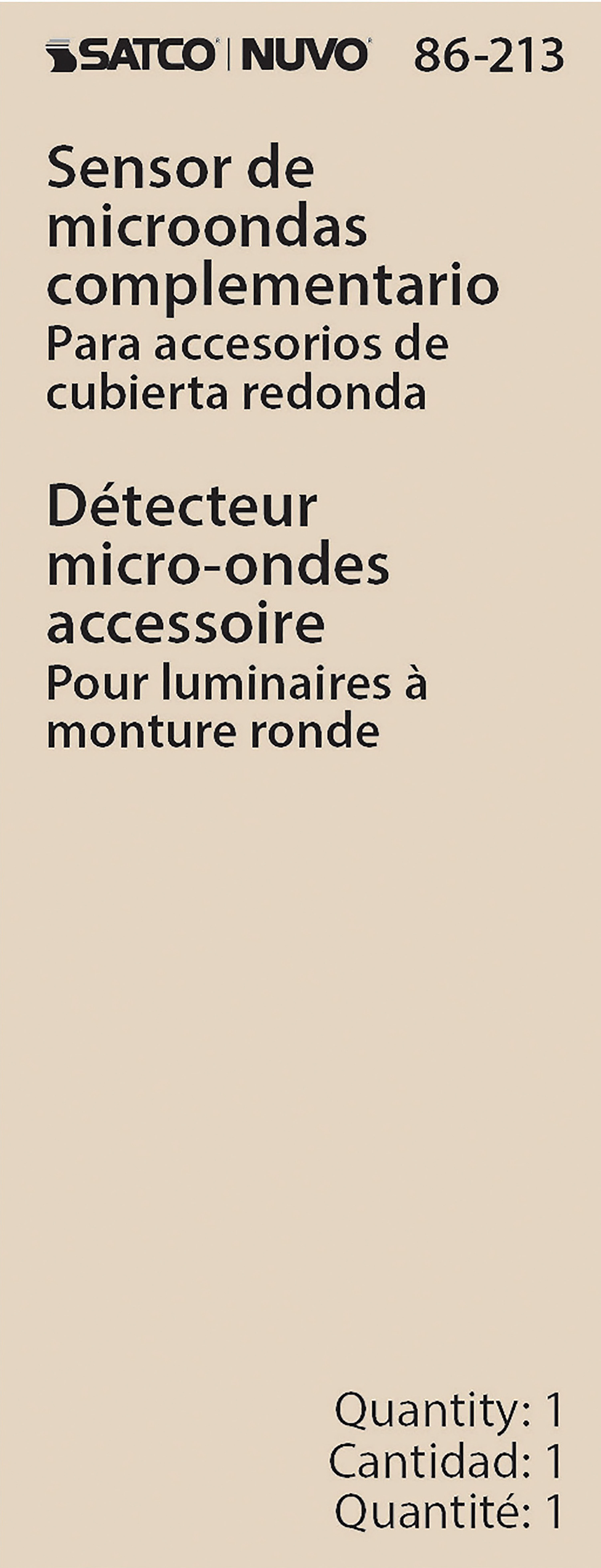 MICROWAVE SENSOR ROUND CANOPY - 86-213