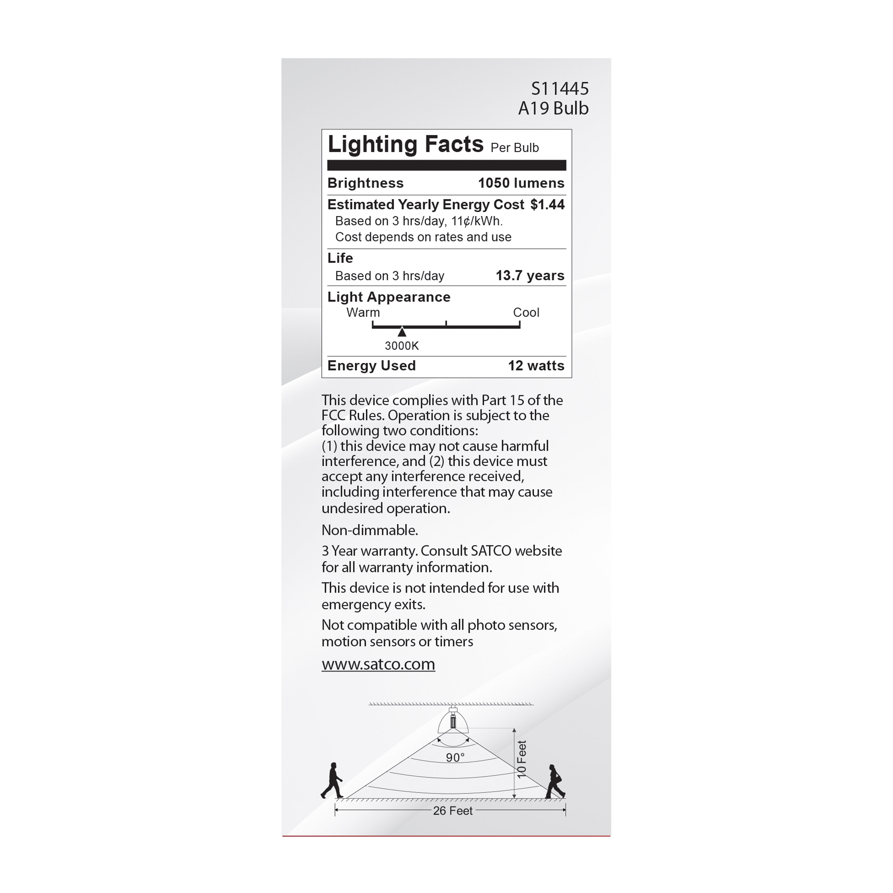 12A19/PIR/930/120V/ND - S11445