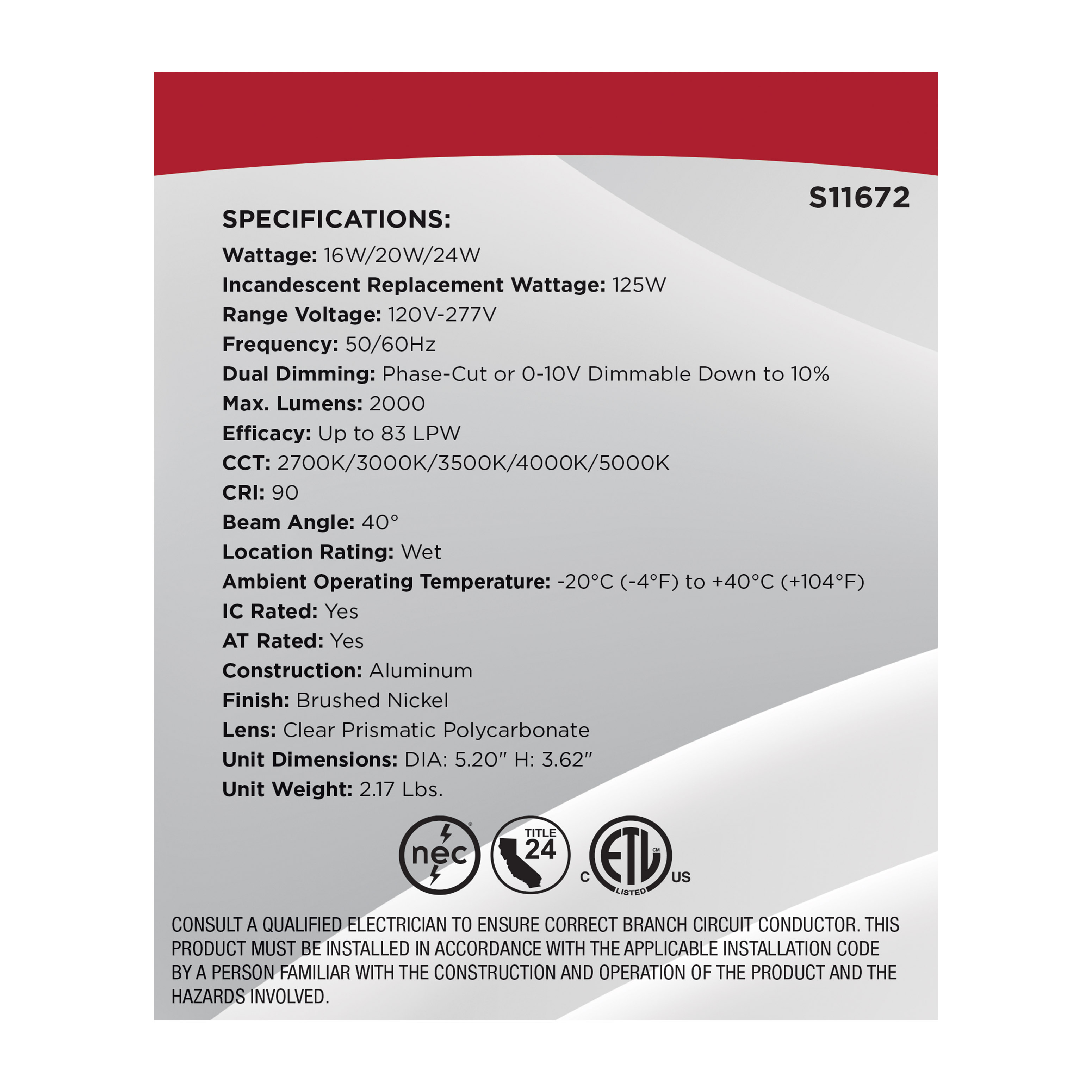 24WLED/DW/DNL3/FS/RND/DD/BN - S11672