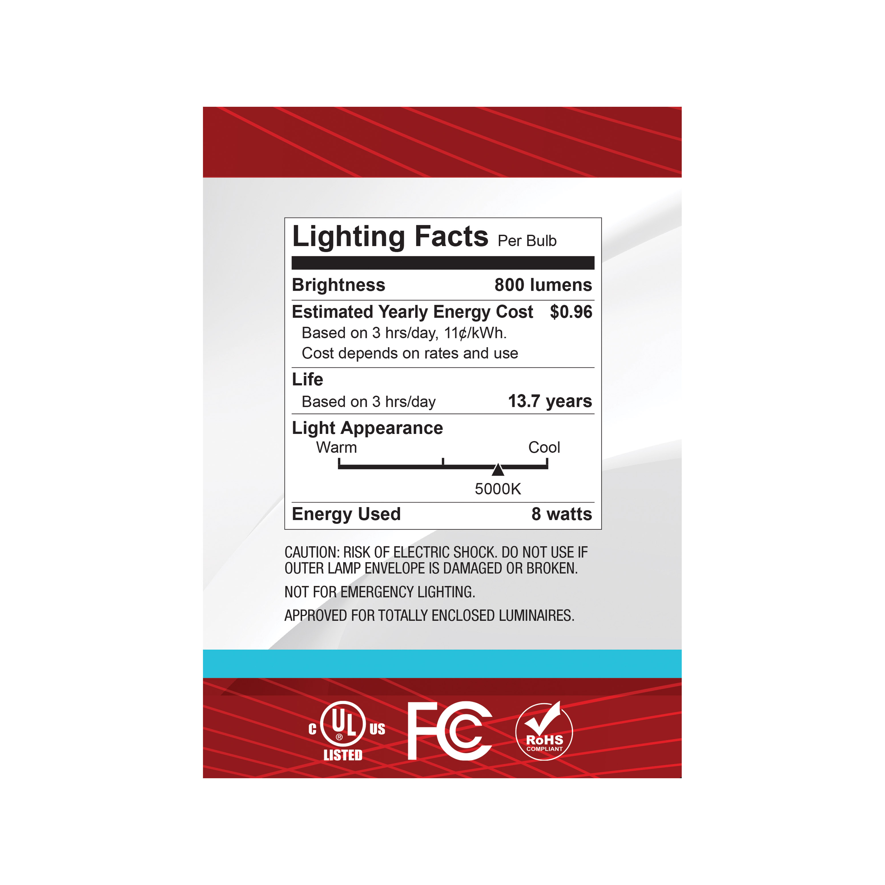 8G40/CL/LED/E26/950/120V - S12489