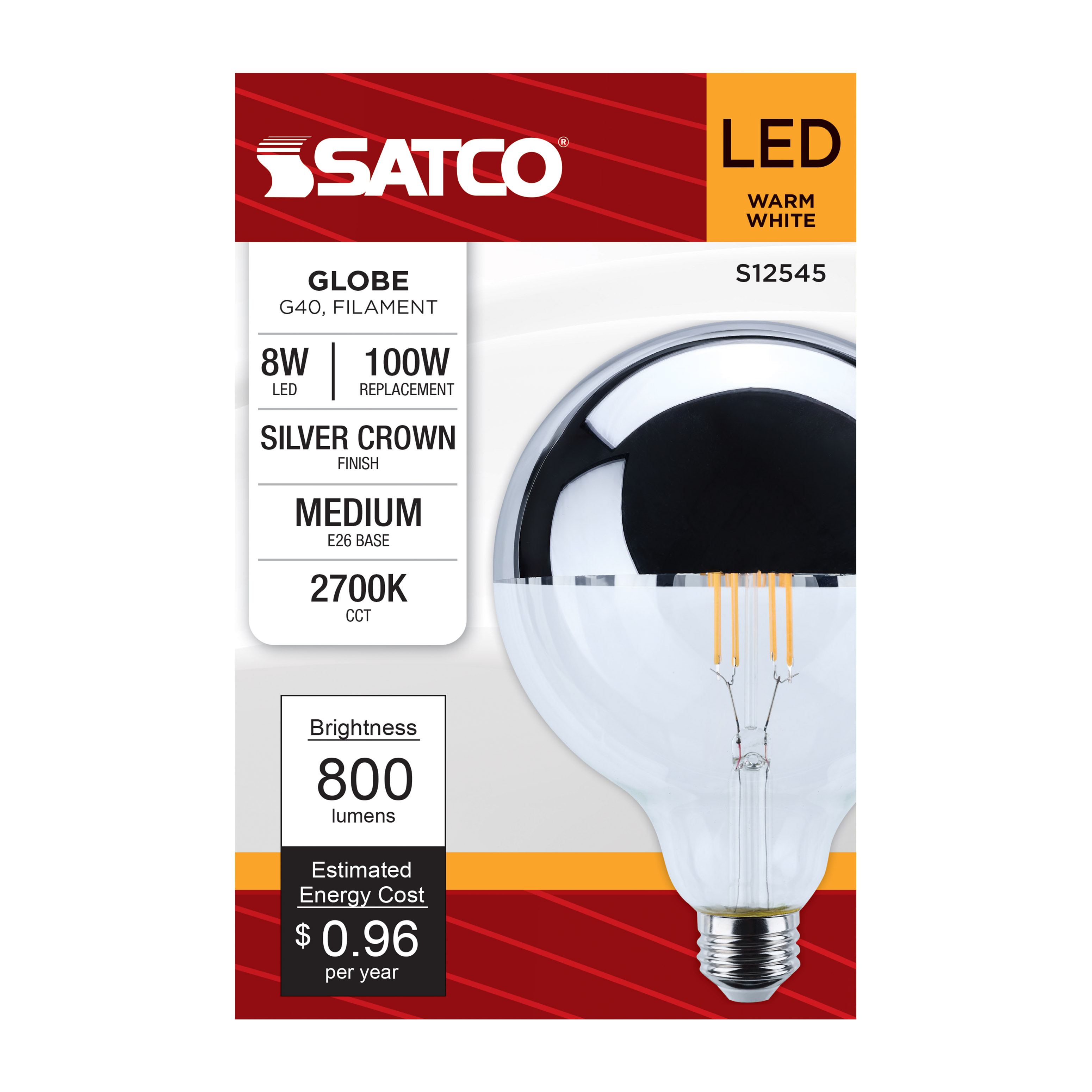 8G40/SLVR/LED/927/120V - S12545