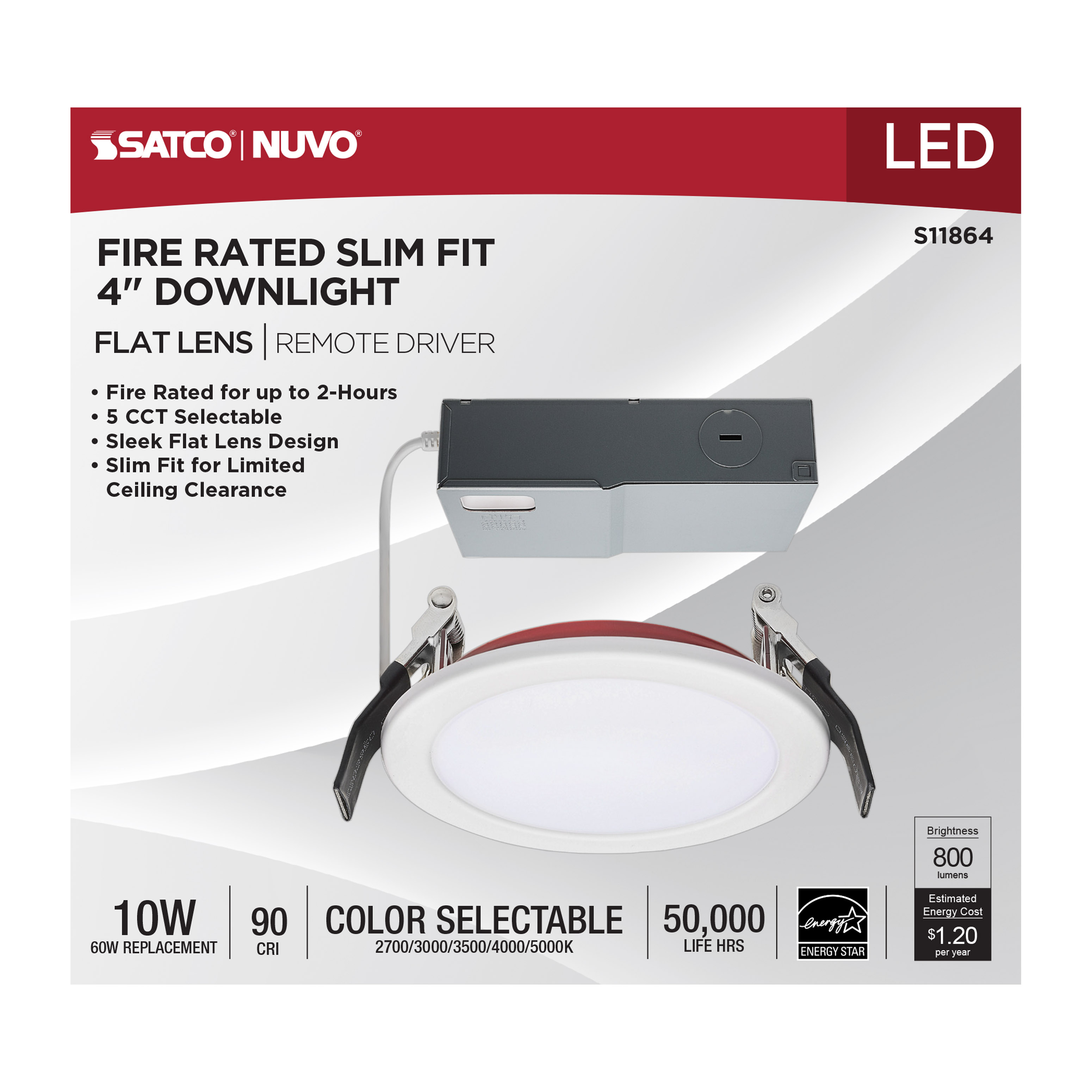 10WLED/4/FR/CCT/SLF/RD/FL/RND - S11864
