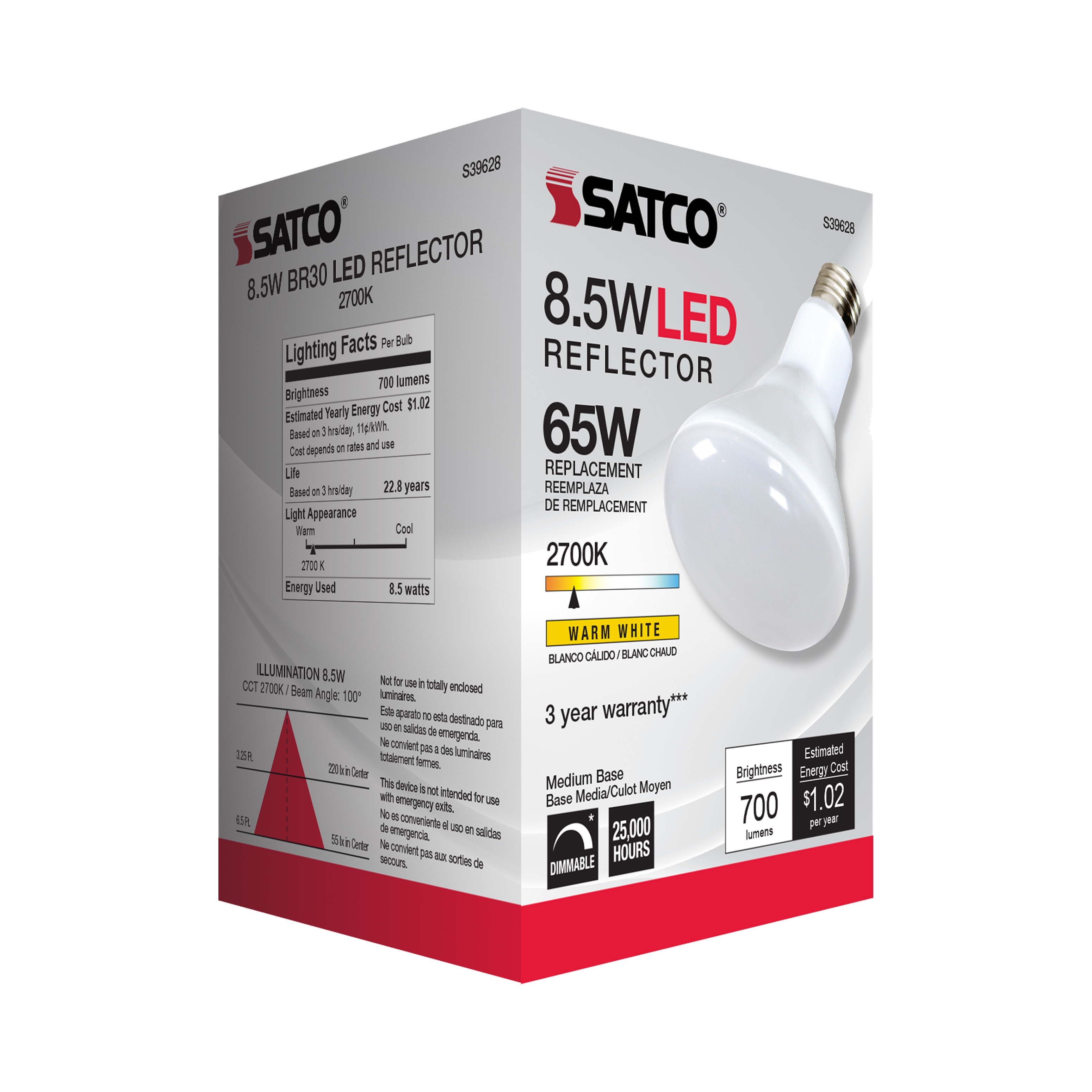 8.5BR30/LED/827/120V/48PK - S39628