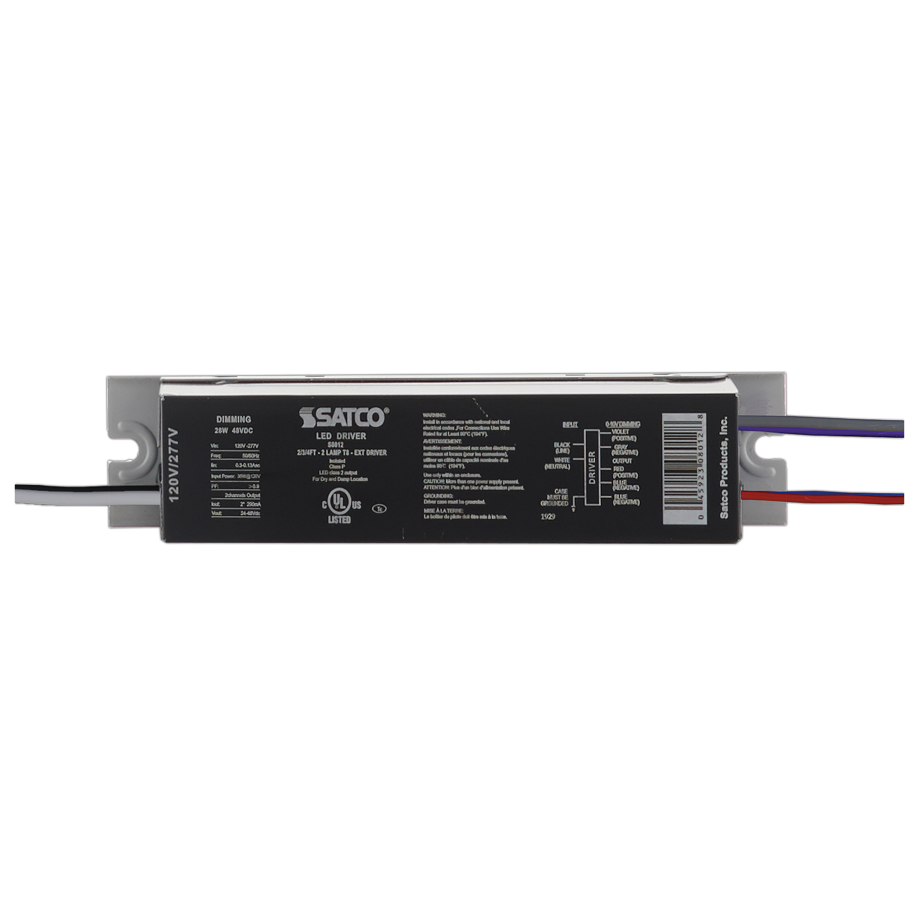 2/3/4FT - 2 LAMP T8 - EXT DRIV - S8012