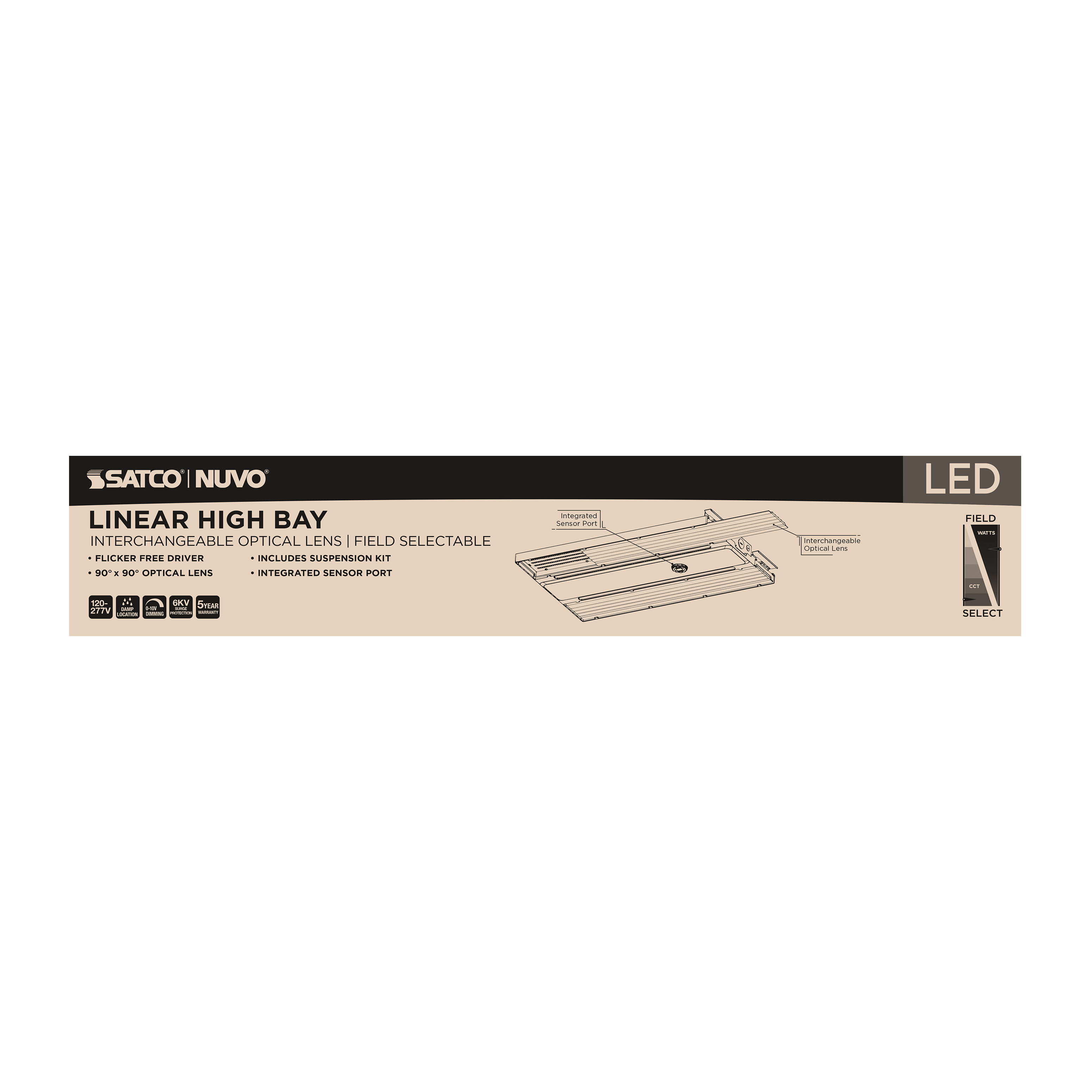 LED SELECTABLE LINEAR HIGH BAY - 65-1010