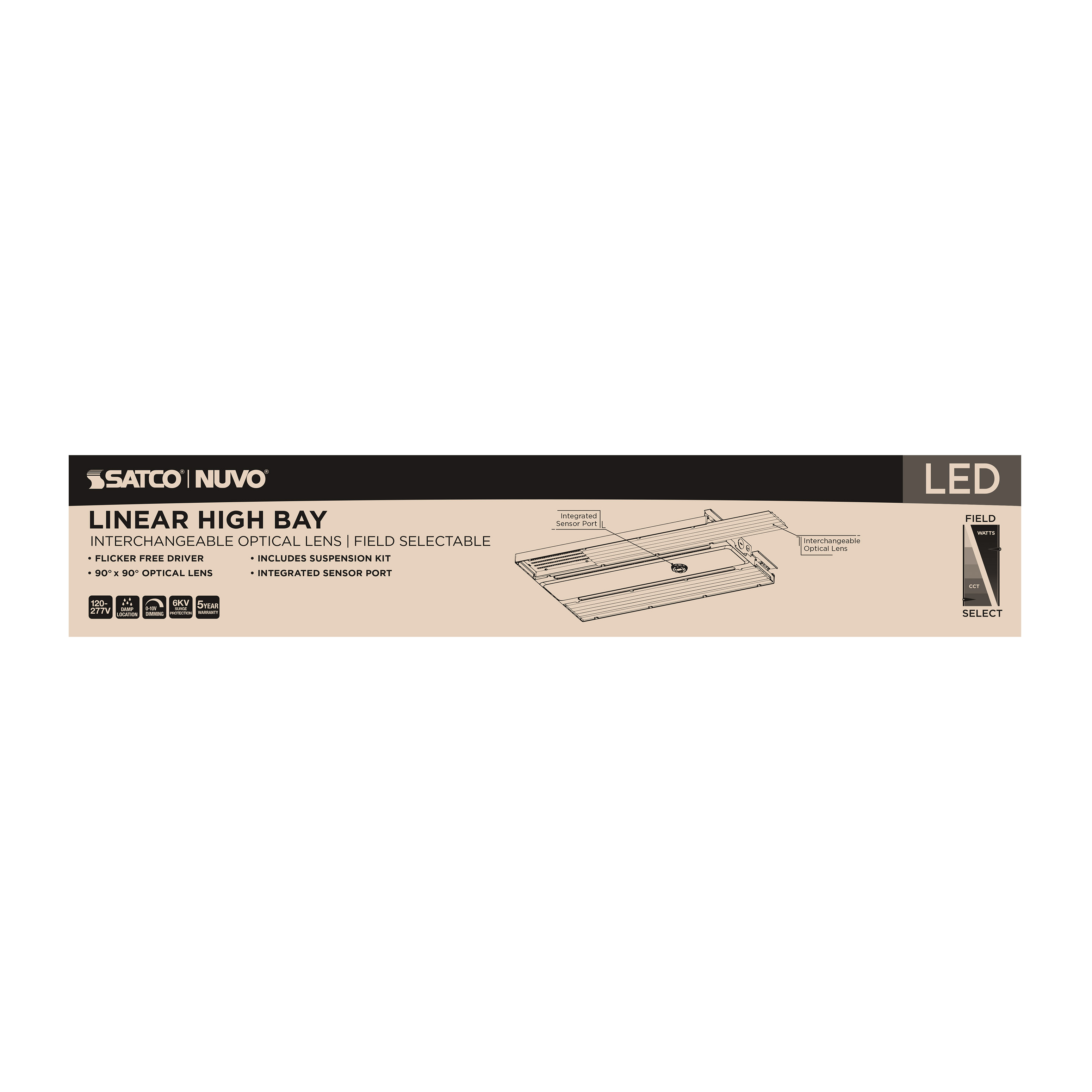 LED SELECTABLE LINEAR HIGH BAY - 65-1011