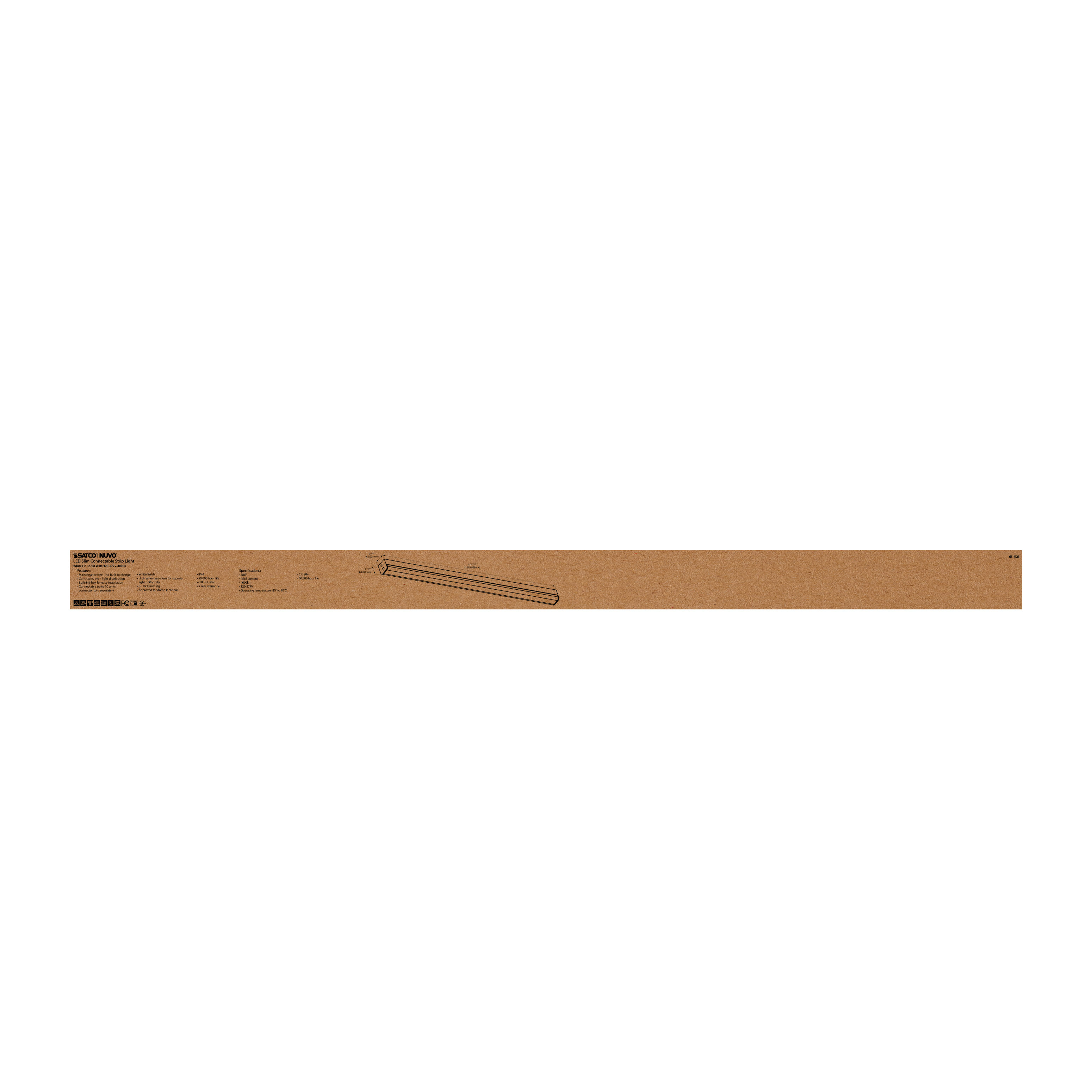 38W LED SLIM STRIP LIGHT - 65-1125