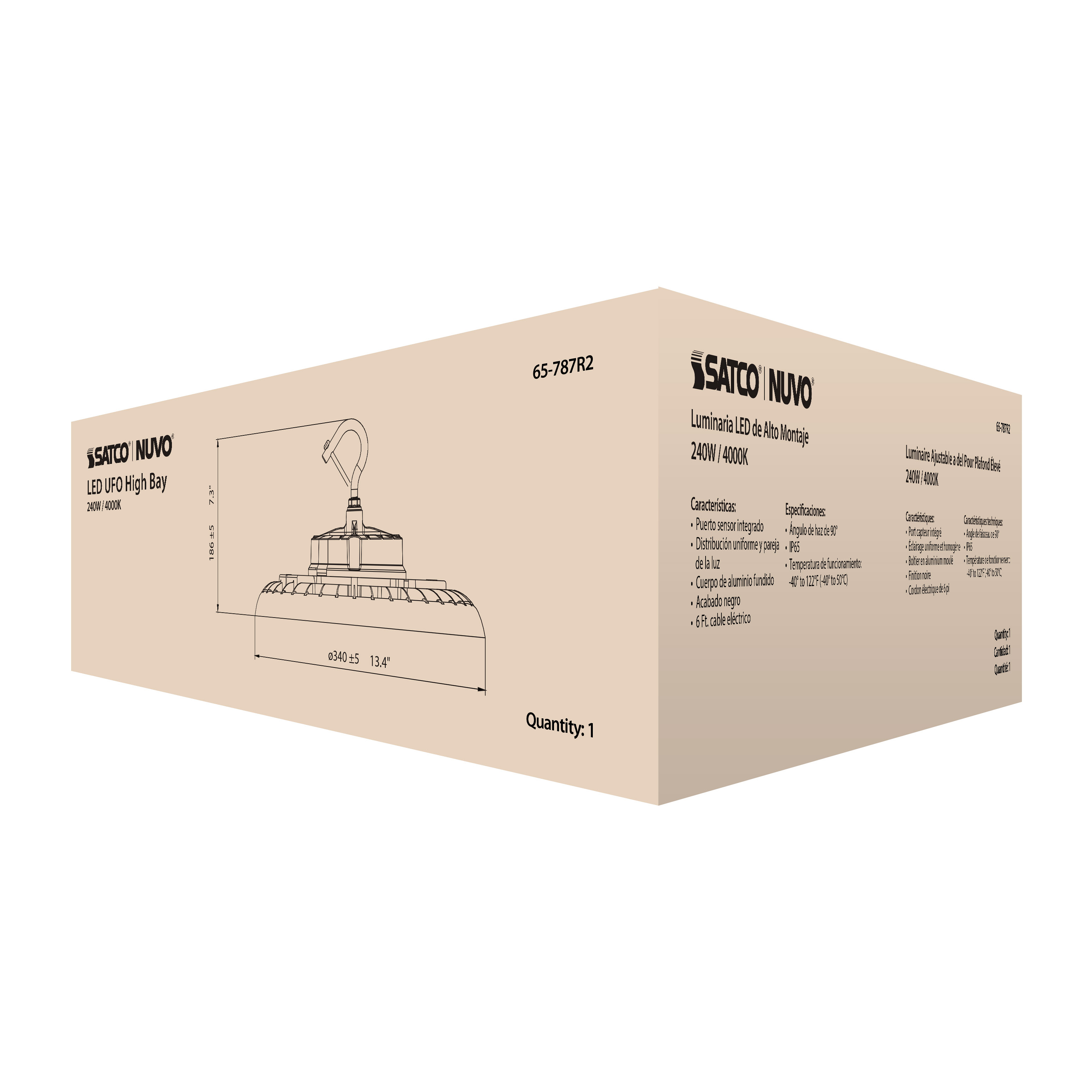LED UFO HIGHBAY 240W/4000K - 65-787R2