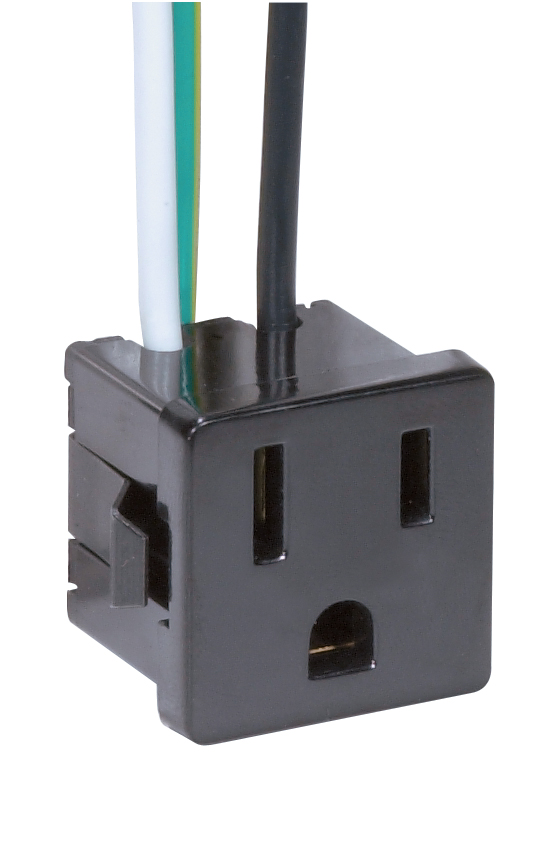 BLK METAL SNAP-IN RECEPT 6" LE - 80-1142