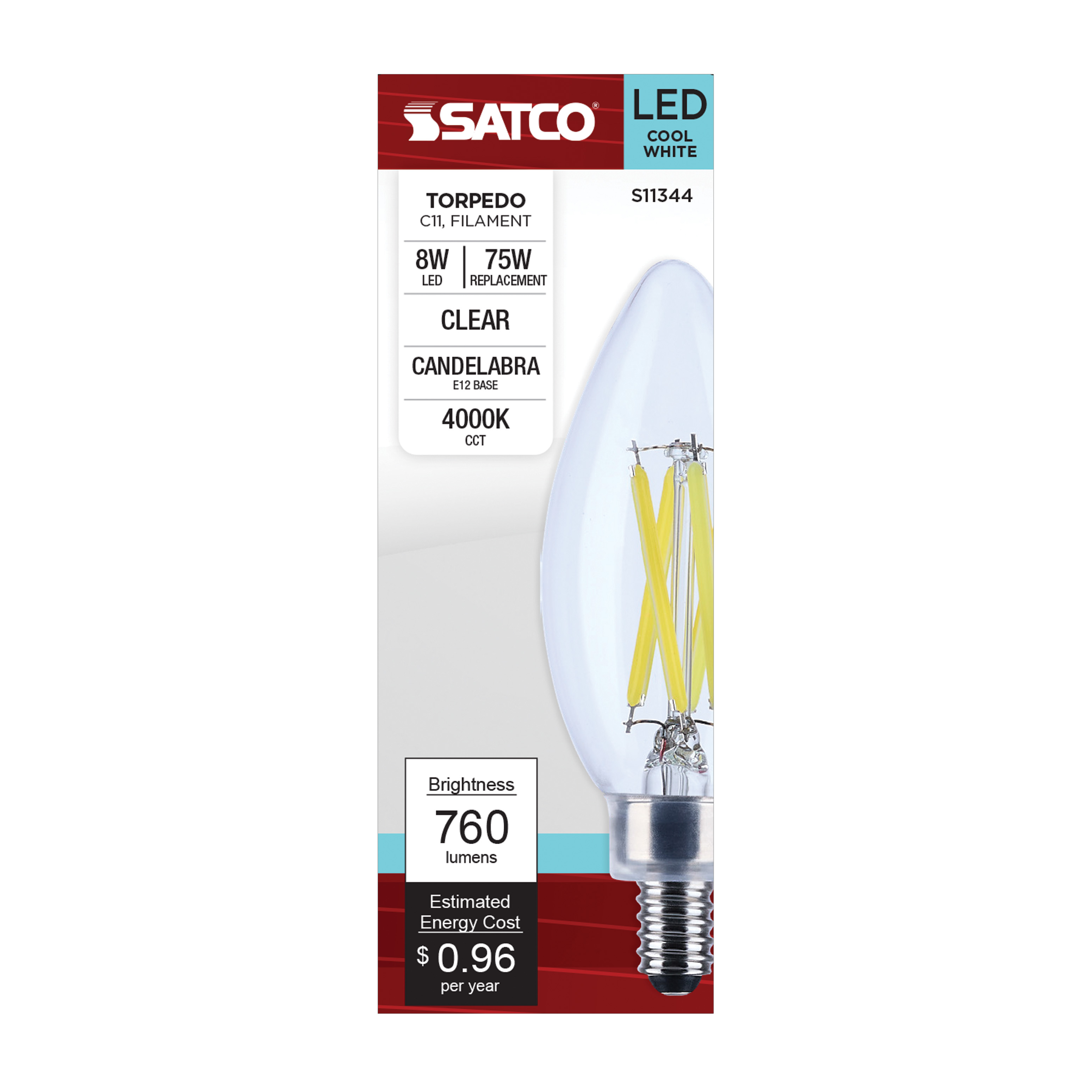 8W/CTC/LED/940/120V/E12 - S11344