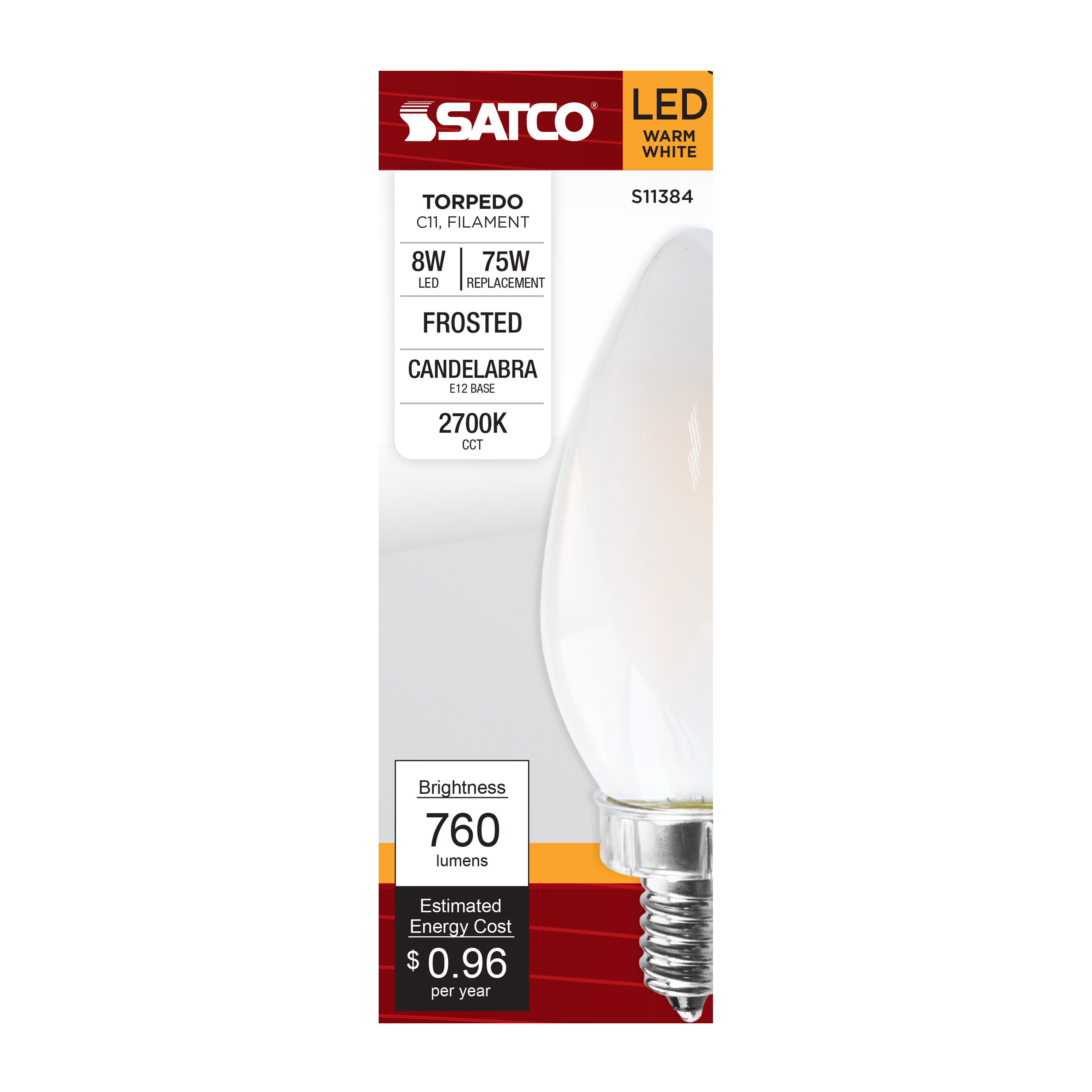 8W/CTF/LED/927/120V/E12 - S11384