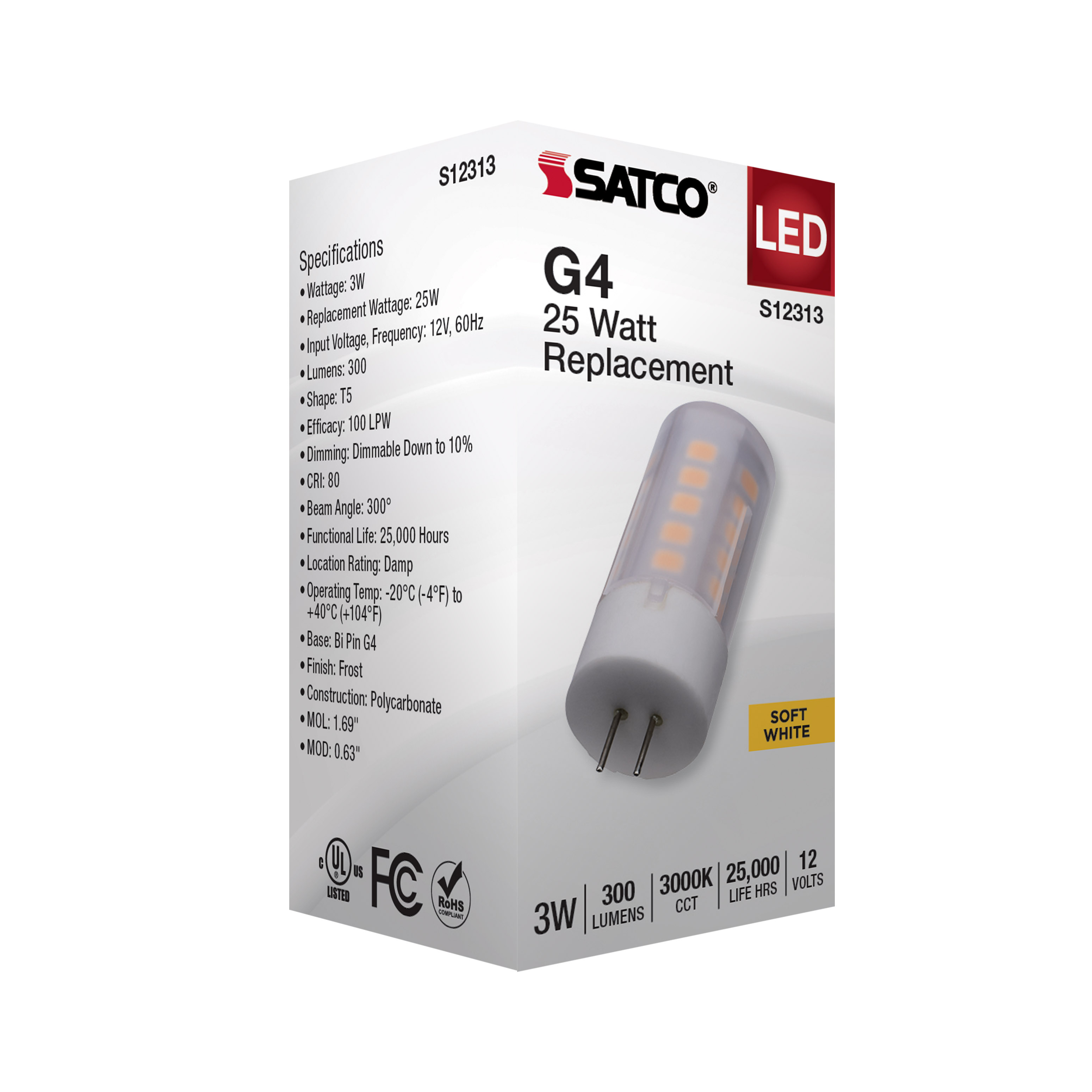 3W/LED/G4/FR/830/12V - S12313