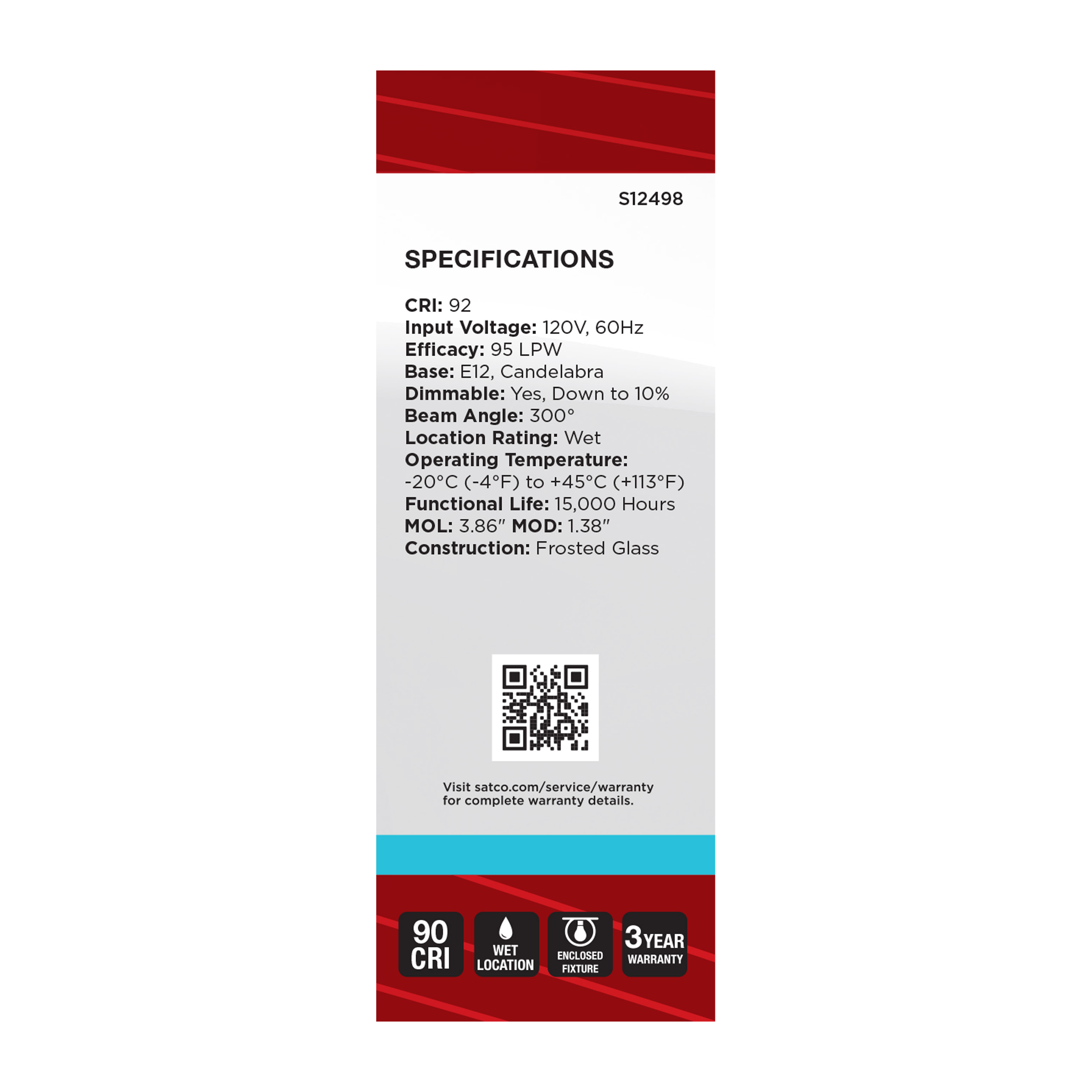 8W/CTF/LED/950/120V/E12 2 - S12498