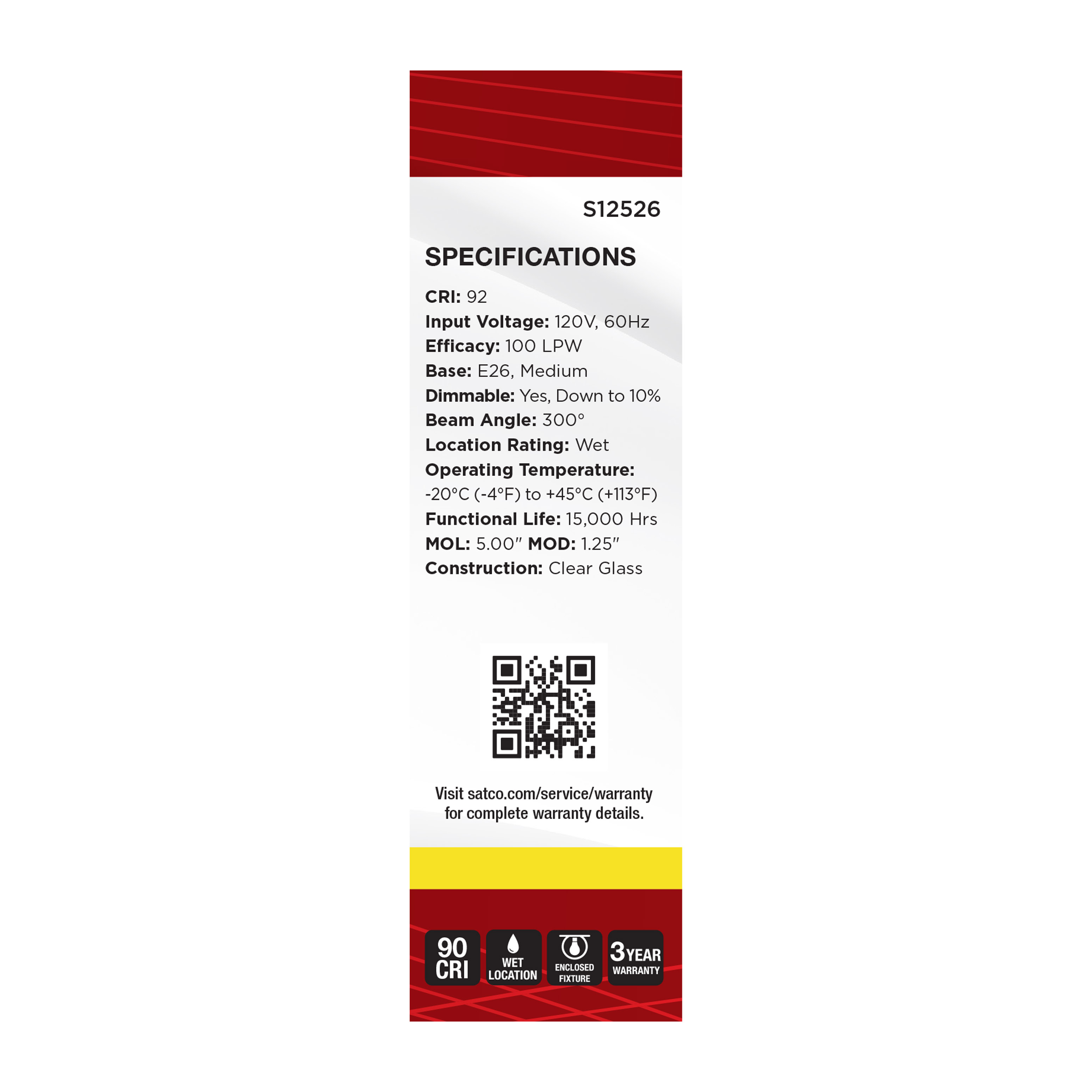 8T10/LED/CL/940/120V/E26 - S12526