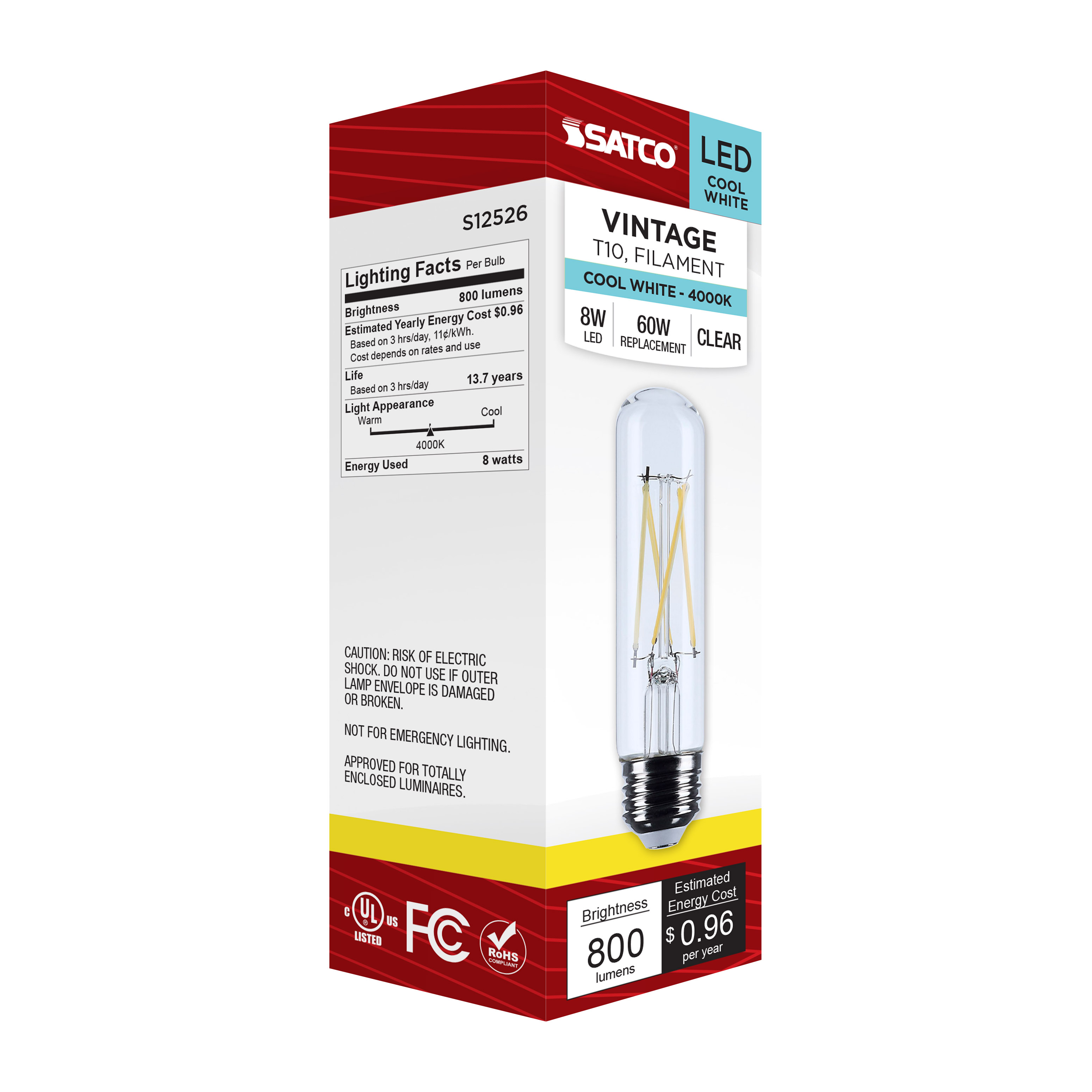 8T10/LED/CL/940/120V/E26 - S12526