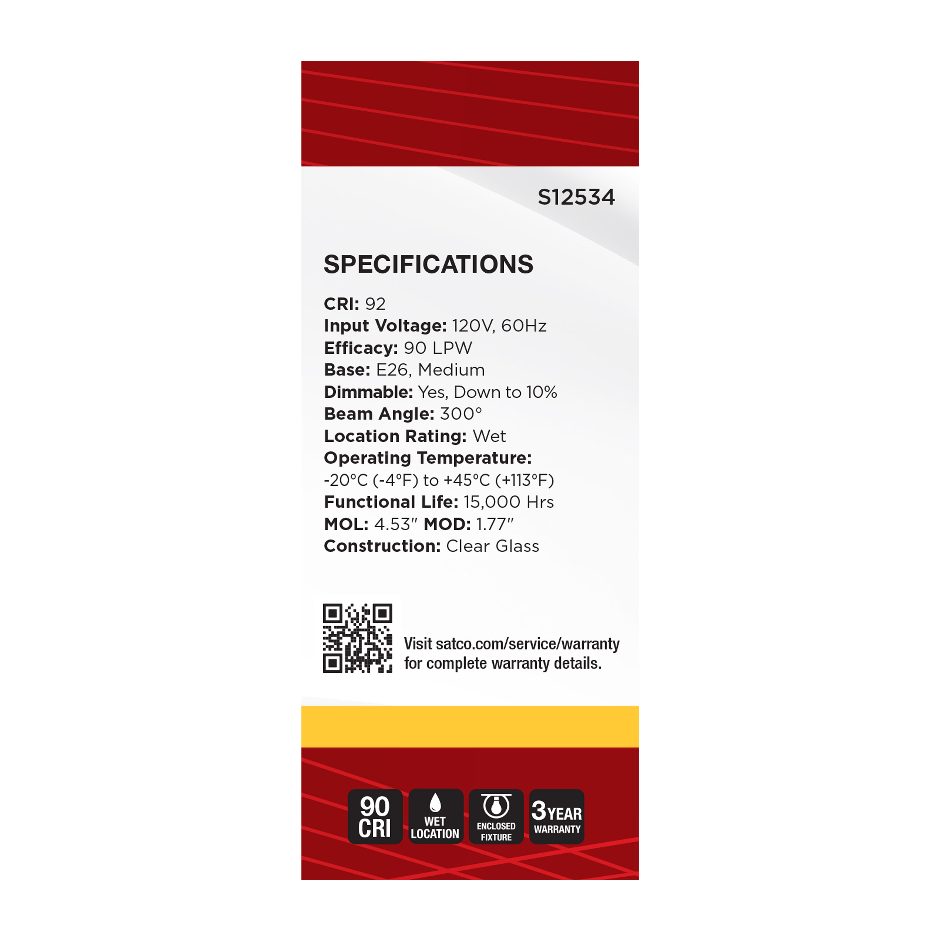 5.5T14/LED/CL/930/120V/E26 - S12534
