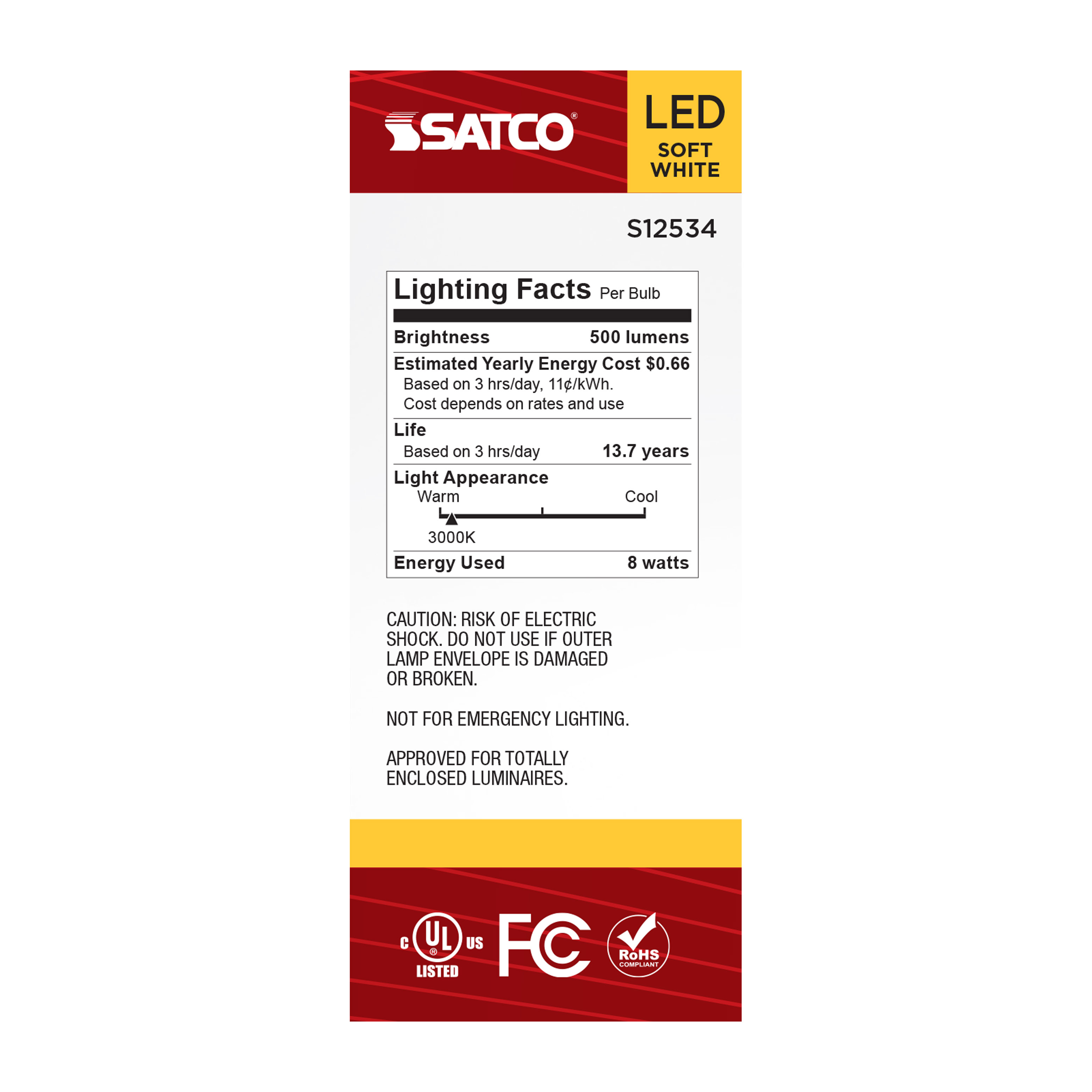 5.5T14/LED/CL/930/120V/E26 - S12534