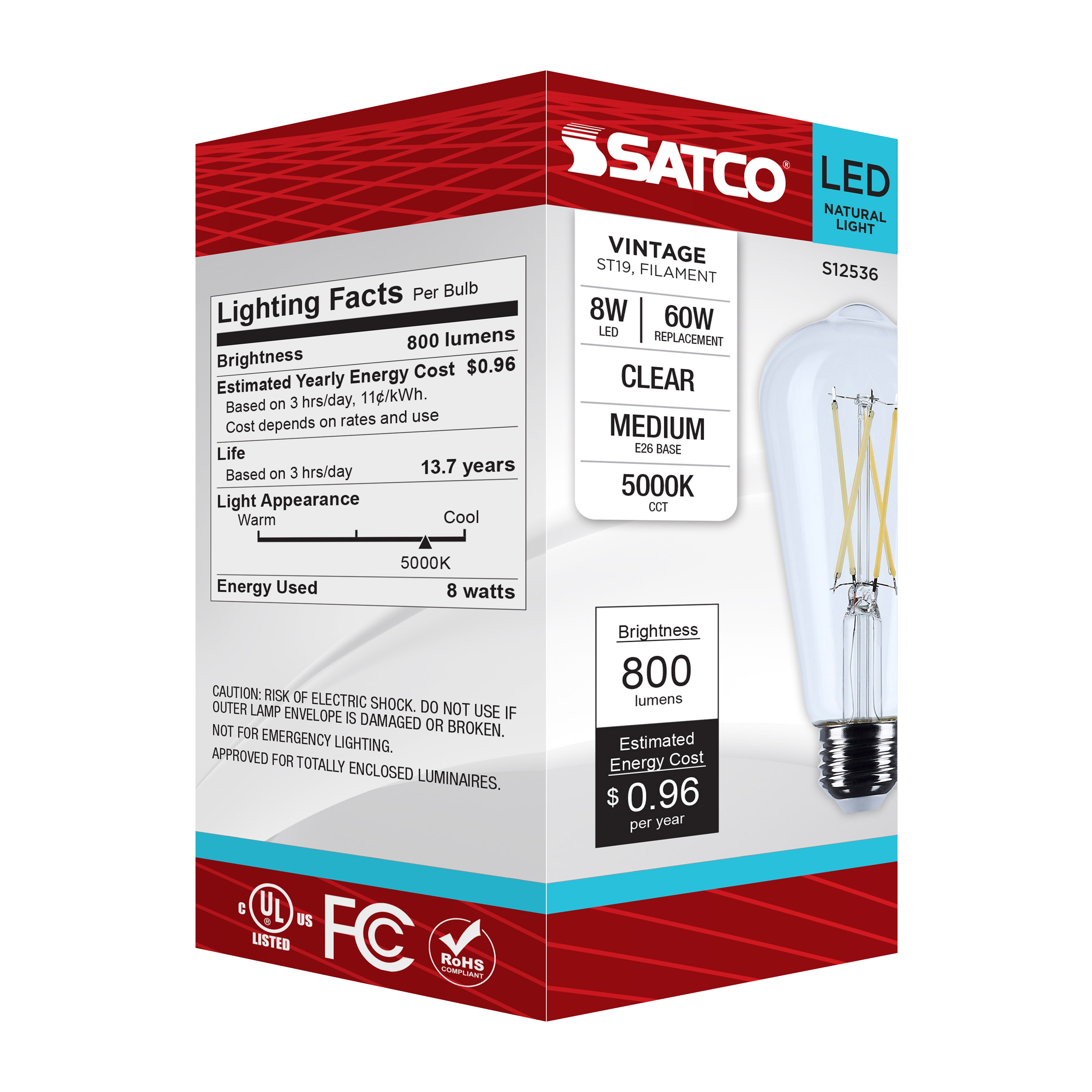 8ST19/CL/LED/950/E26 - S12536