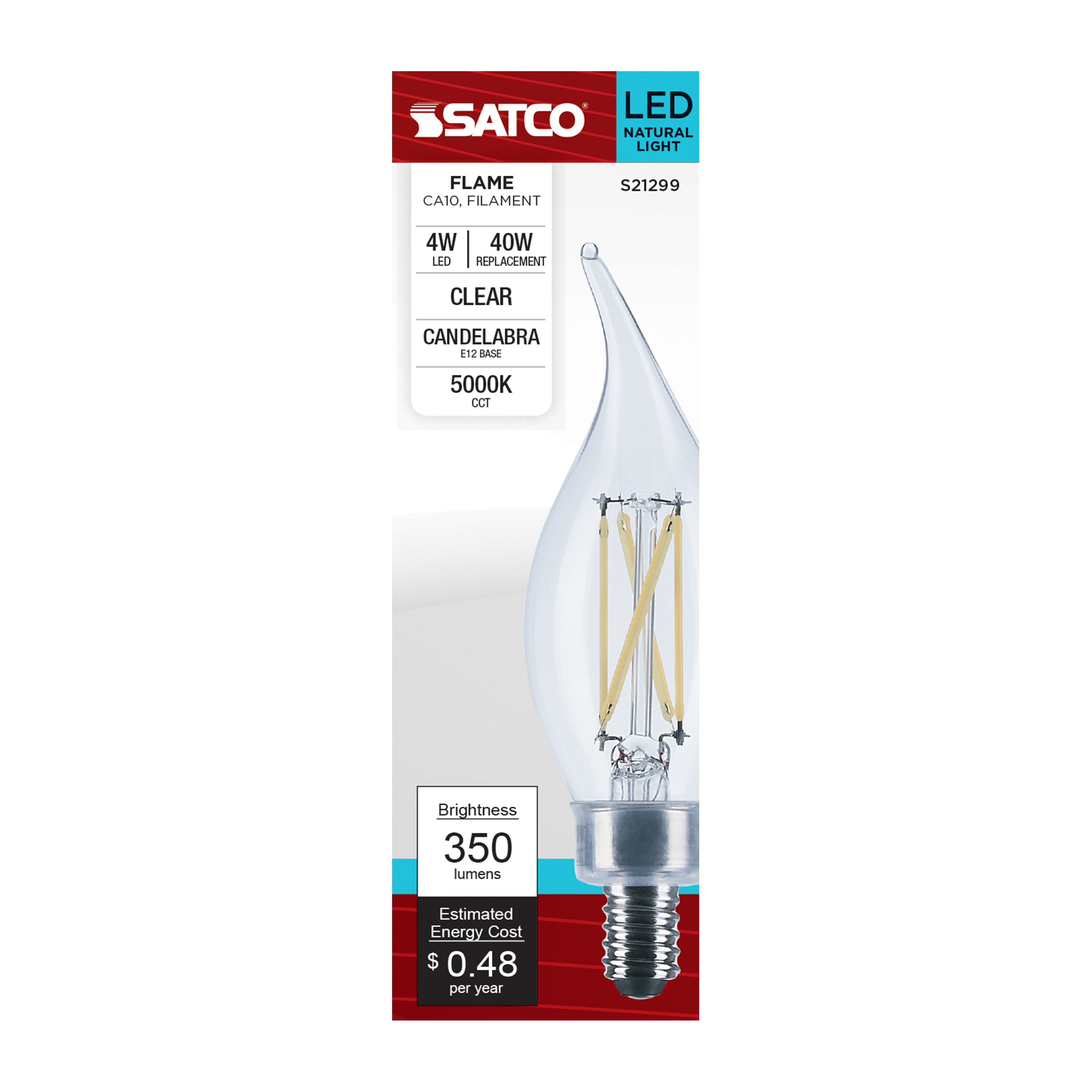 4CA10/LED/950/CL/120V/E12 - S21299