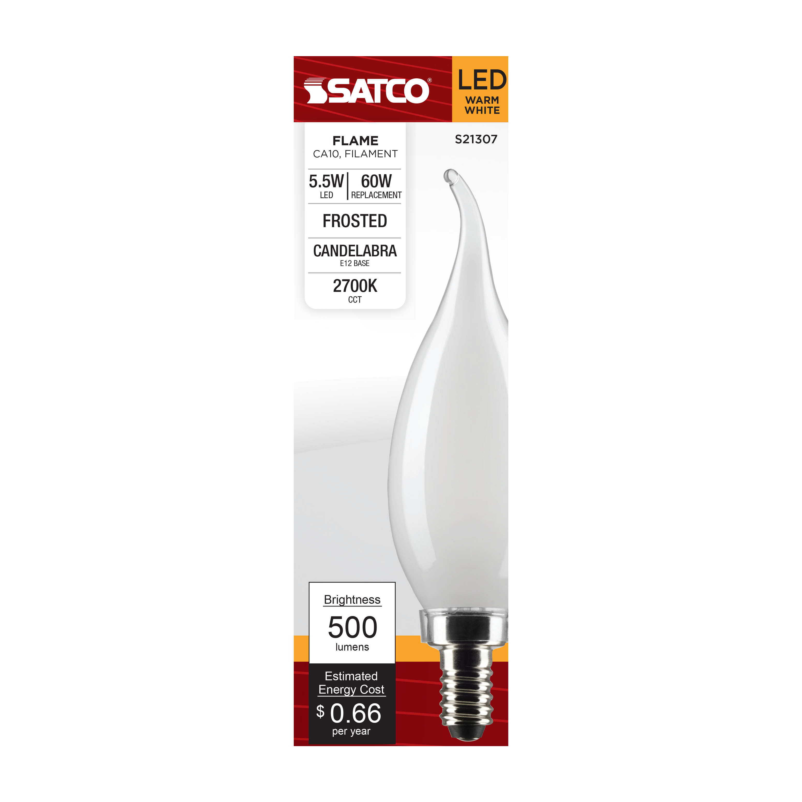 5.5CA10/LED/927/FR/120V/E12 - S21307