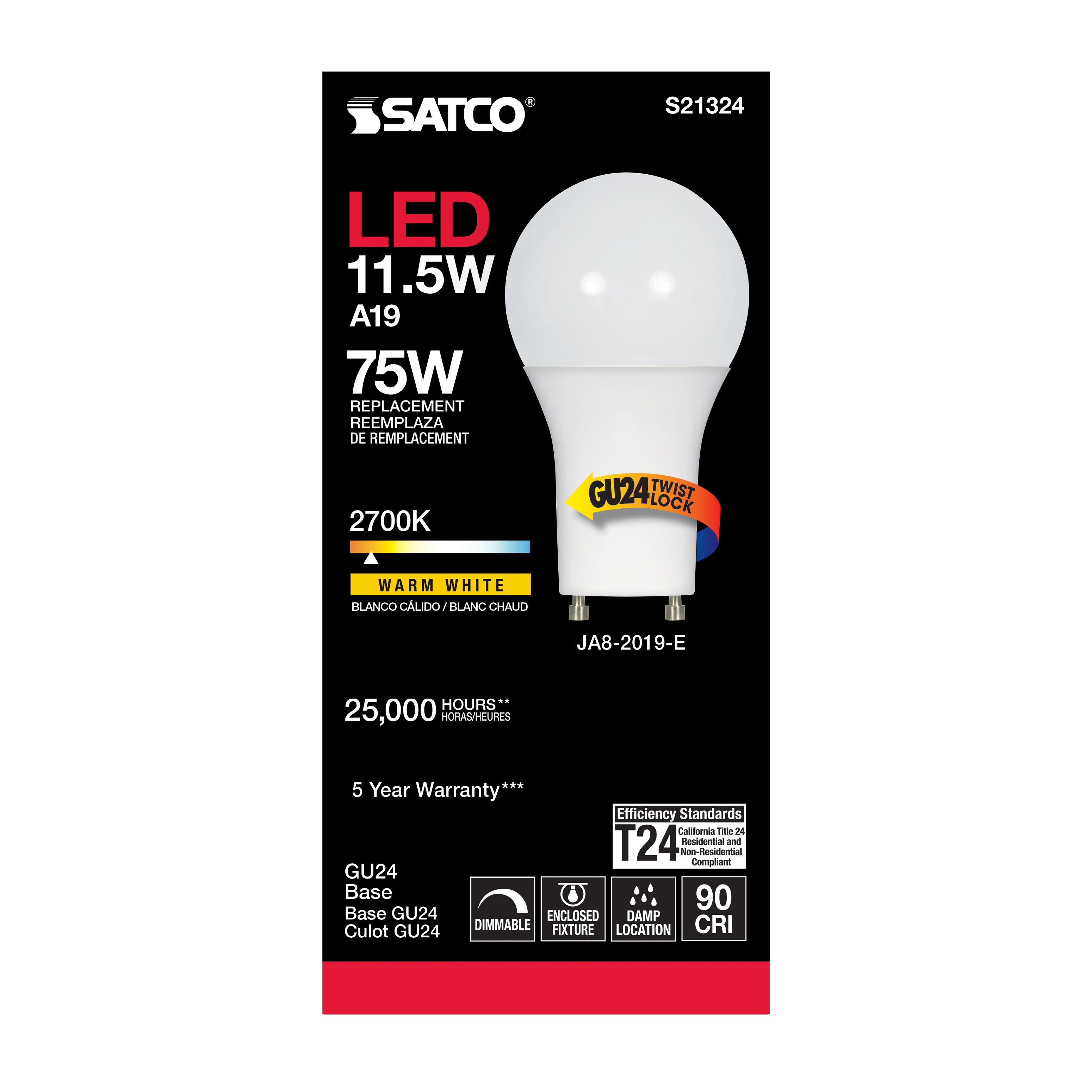 11.5A19LED/927/GU24/120V - S21324
