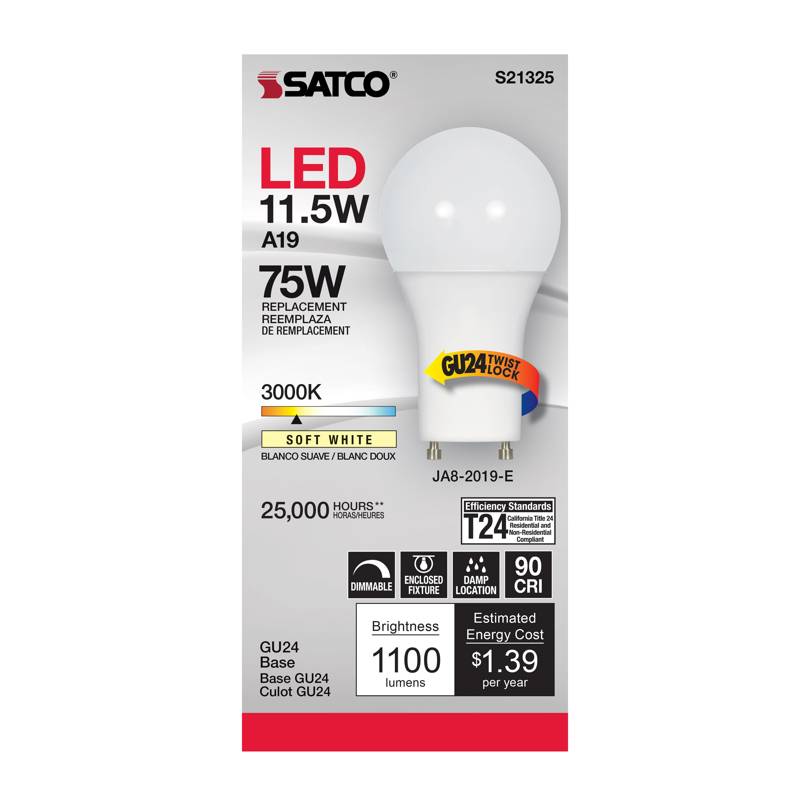 11.5A19LED/930/GU24/120V - S21325