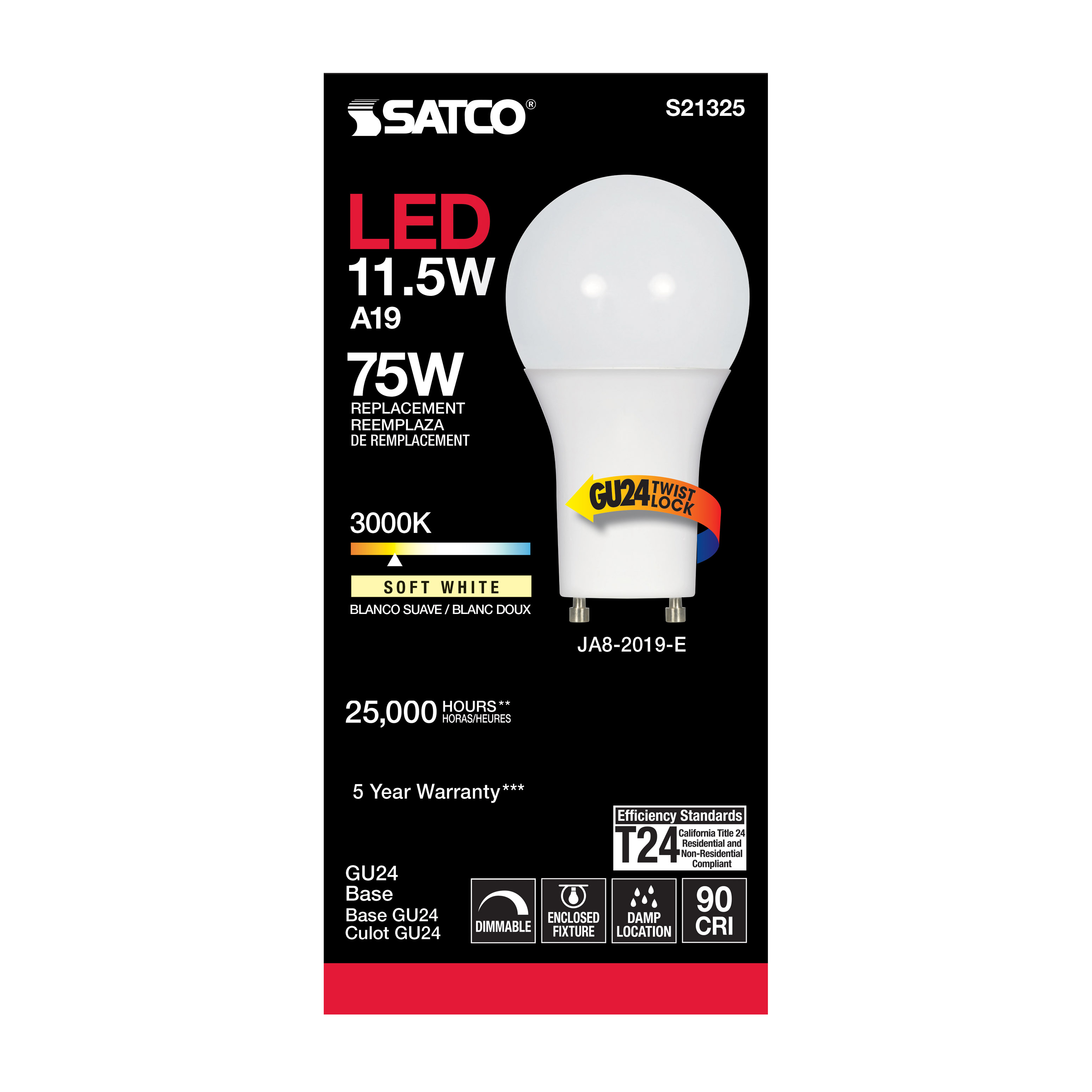 11.5A19LED/930/GU24/120V - S21325
