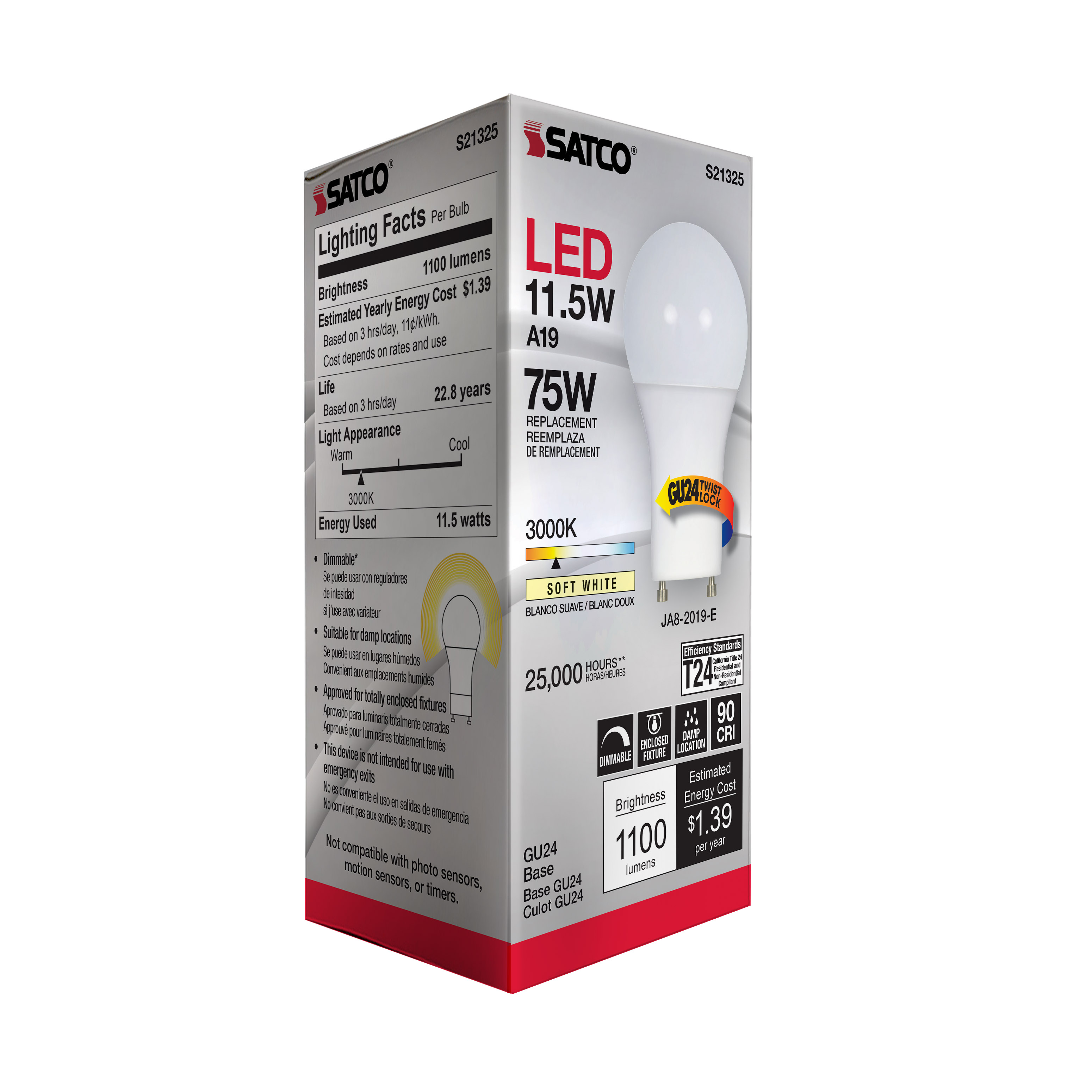 11.5A19LED/930/GU24/120V - S21325