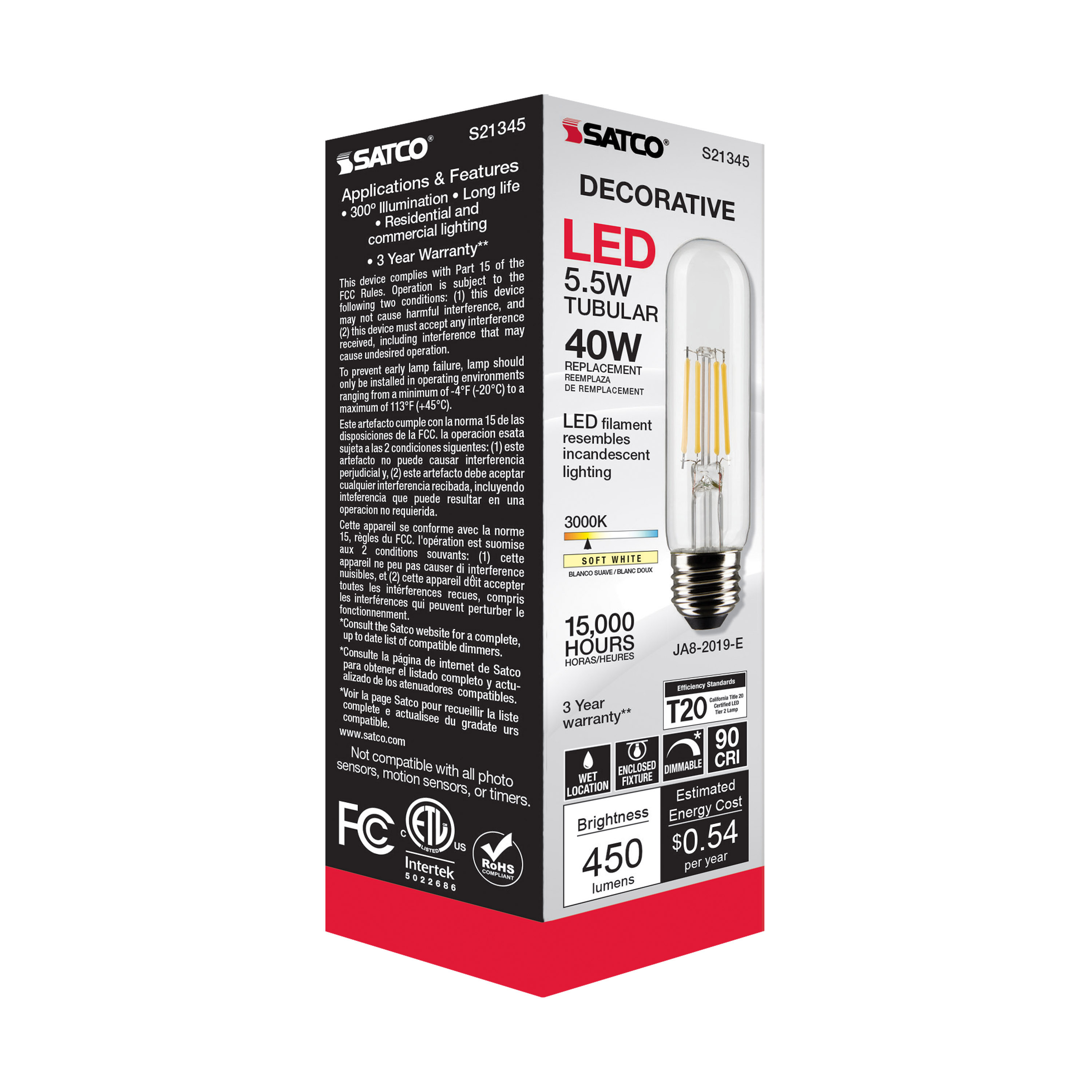 5.5T10/LED/CL/930/120V/E26 - S21345