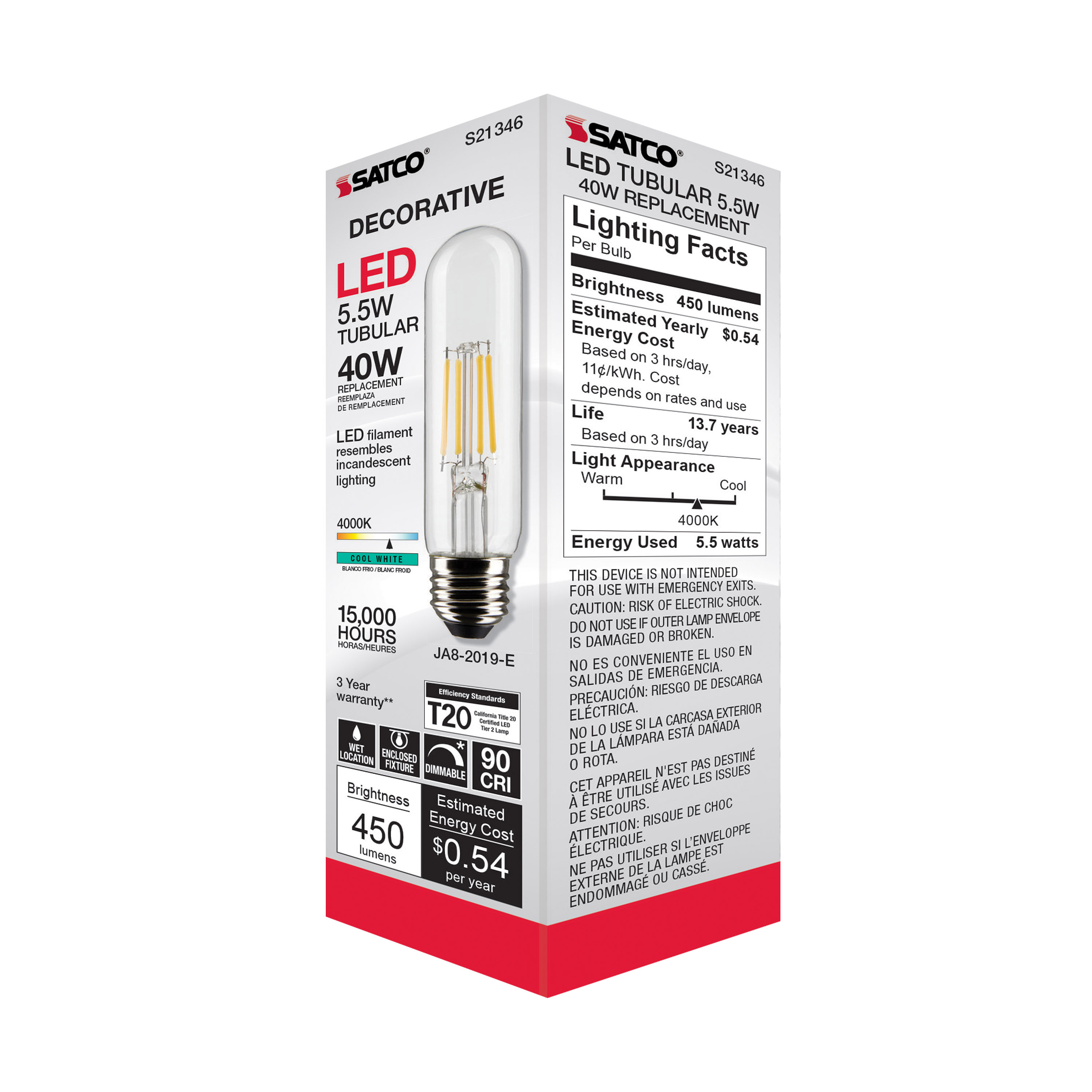 5.5T10/LED/CL/940/120V/E26 - S21346