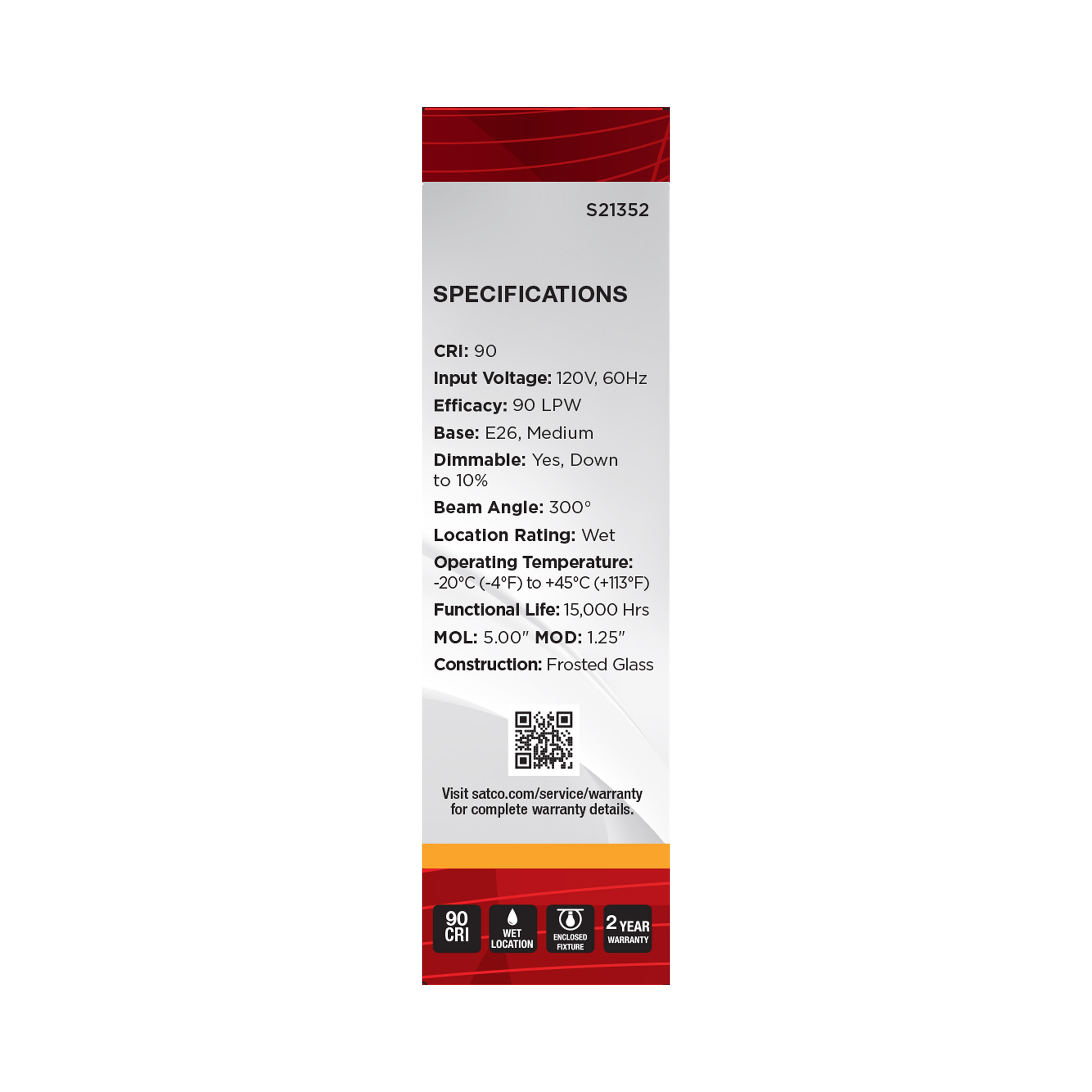 8T10/LED/FR/927/120V/E26 - S21352