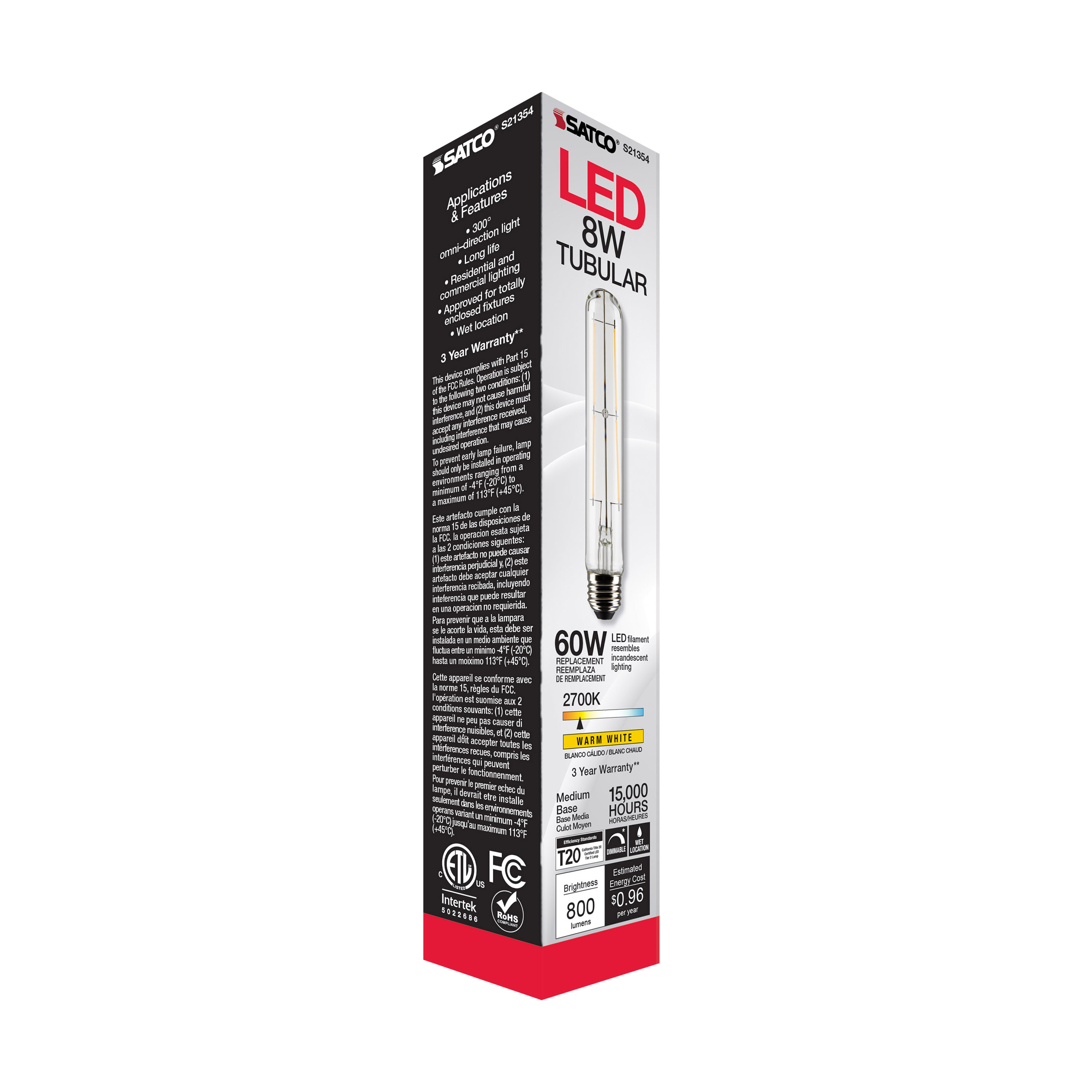 8T9/LED/CL/927/120V/E26 - S21354