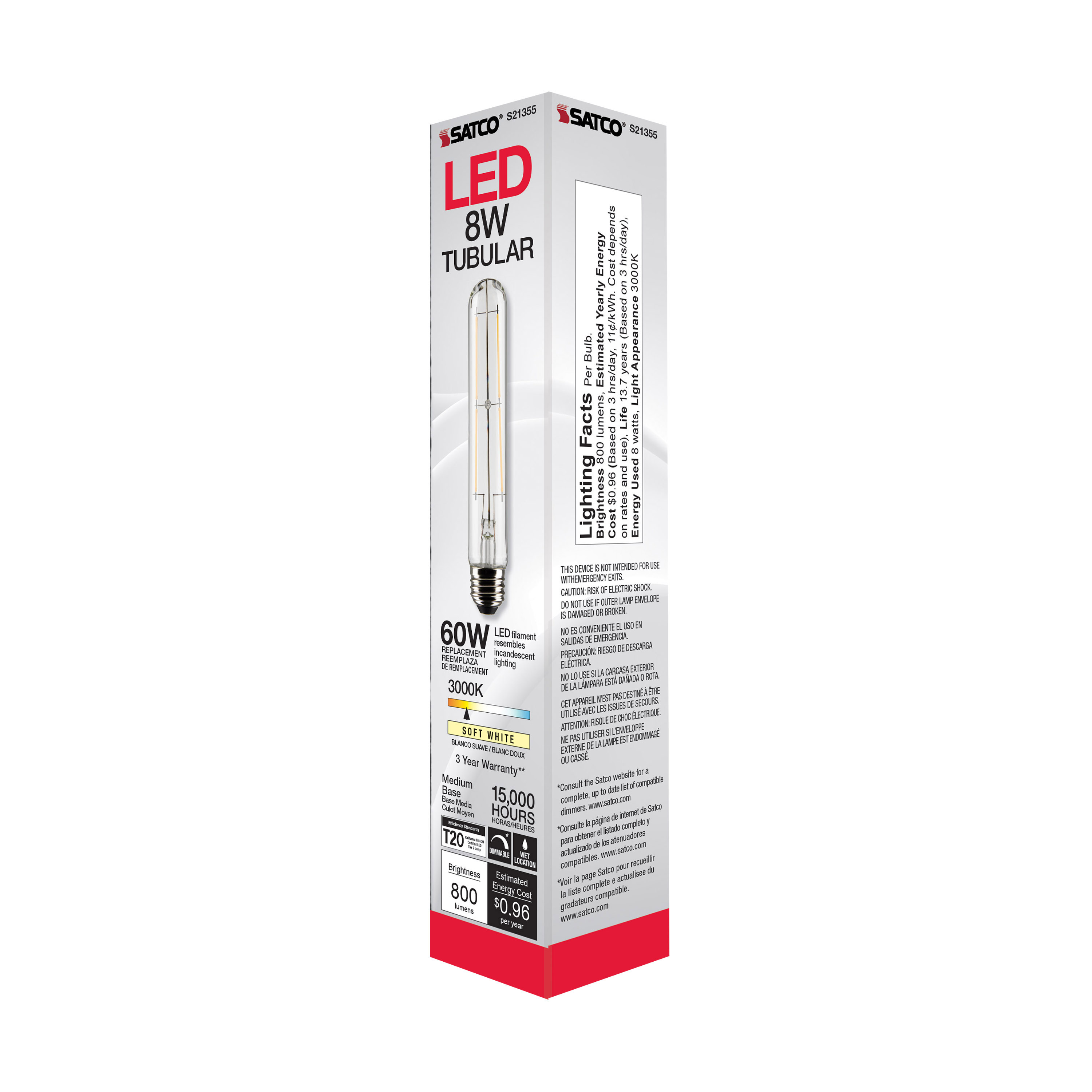 8T9/LED/CL/930/120V/E26 - S21355