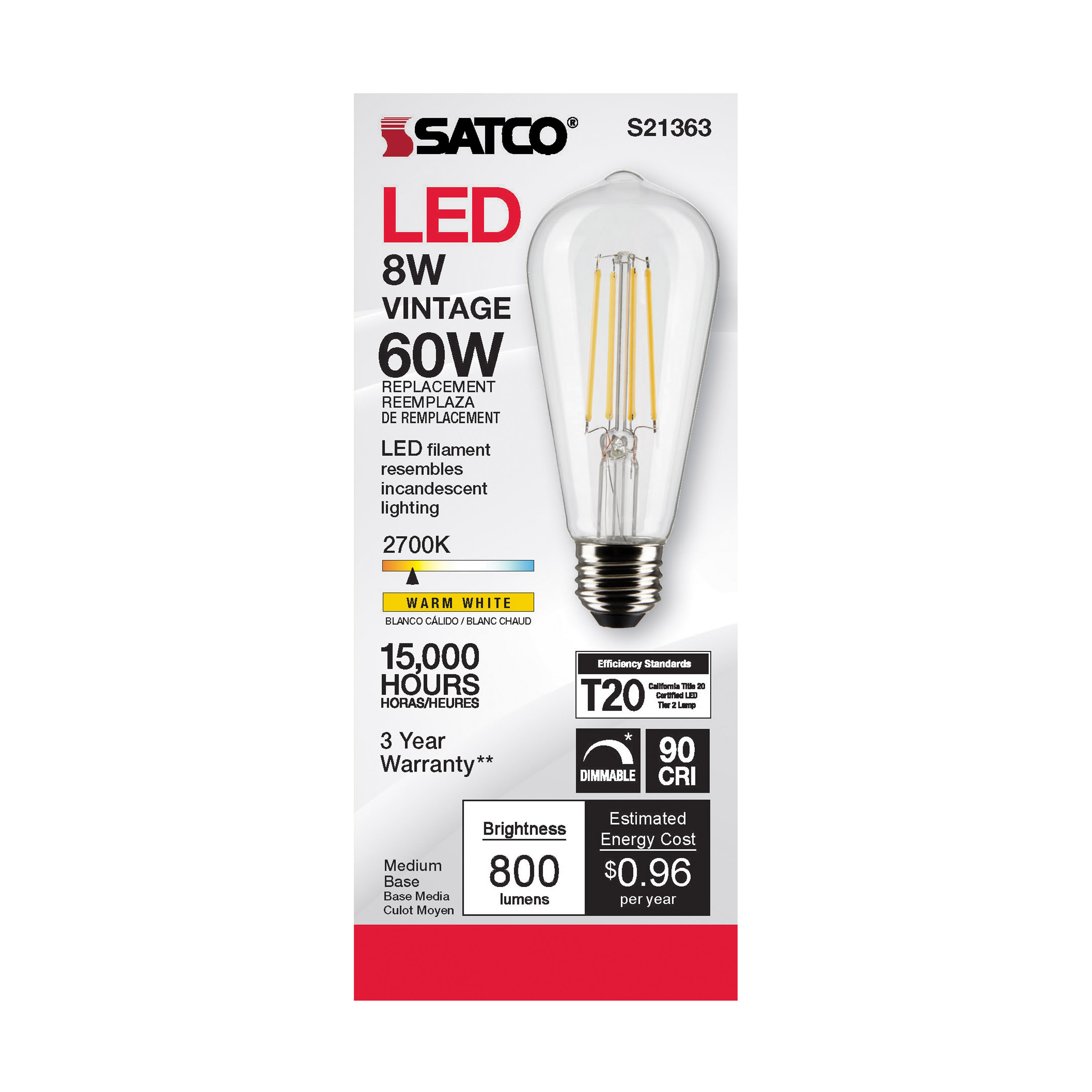 8ST19/CL/LED/927/E26 - S21363