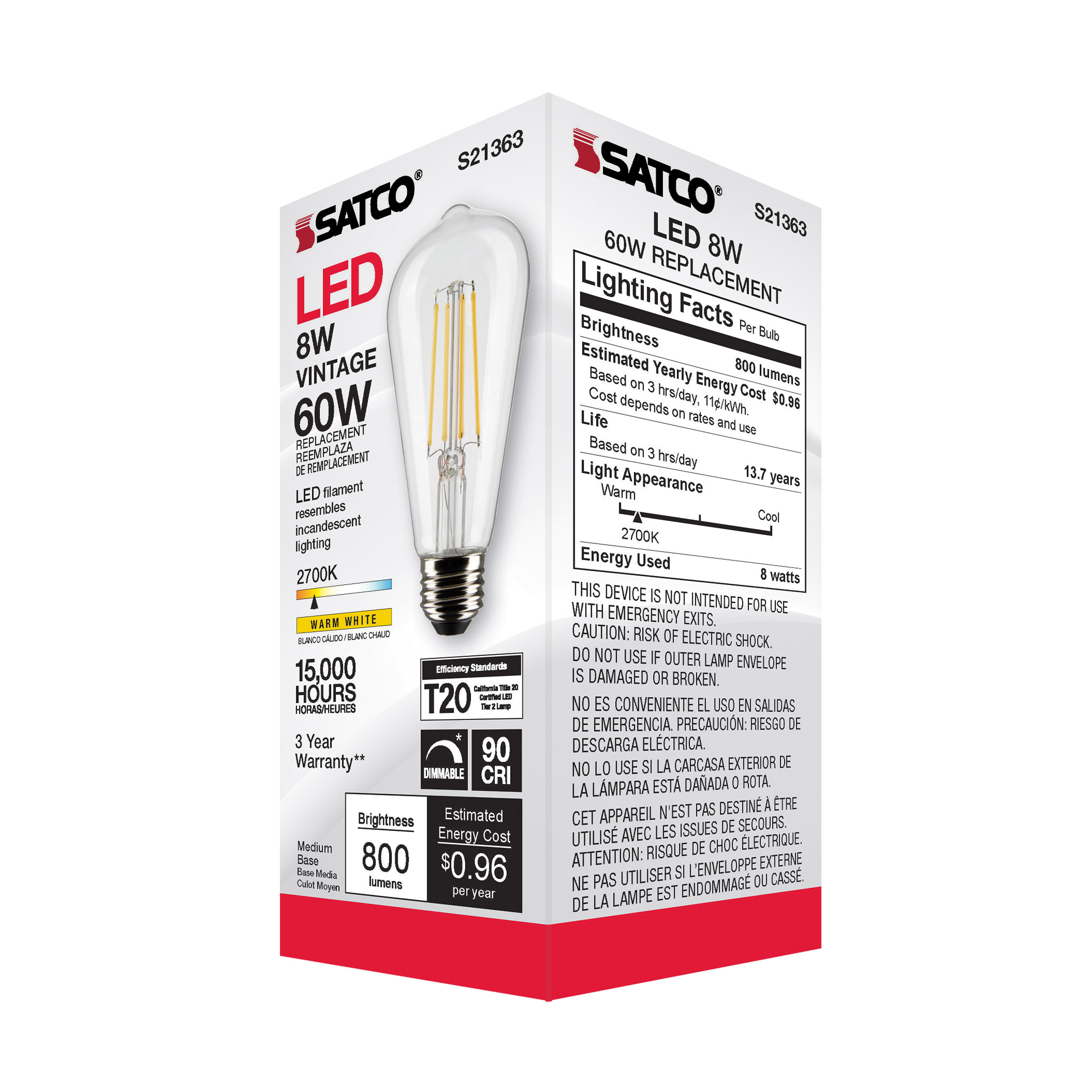 8ST19/CL/LED/927/E26 - S21363