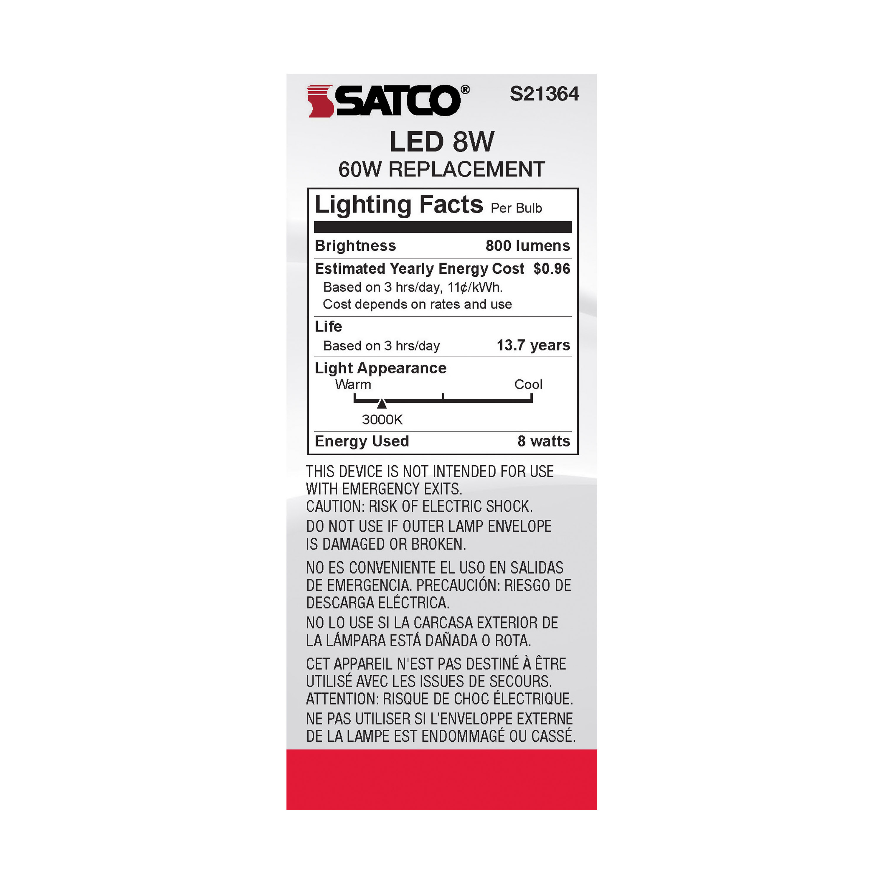 8ST19/CL/LED/930/E26 - S21364