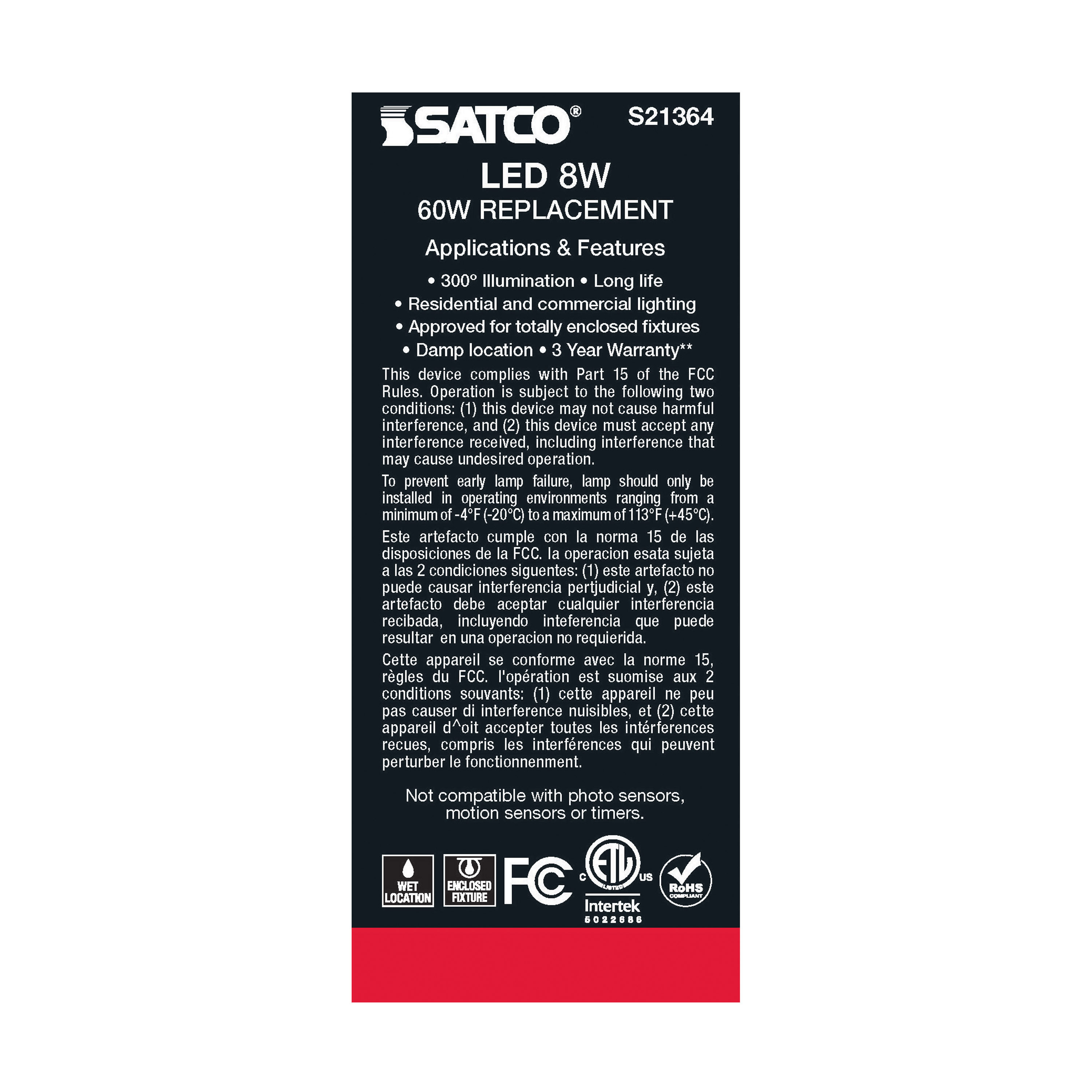 8ST19/CL/LED/930/E26 - S21364