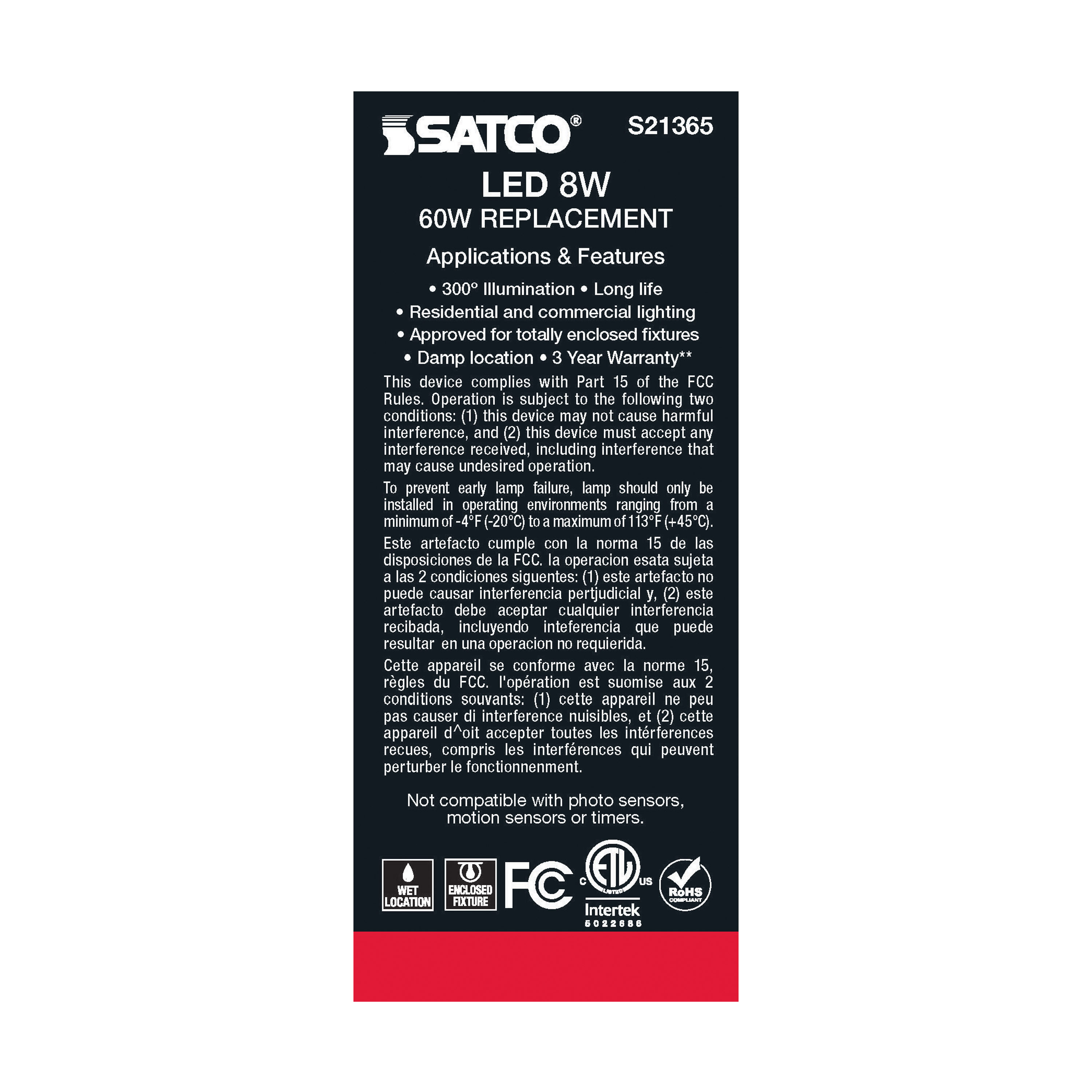 8ST19/CL/LED/940/E26 - S21365