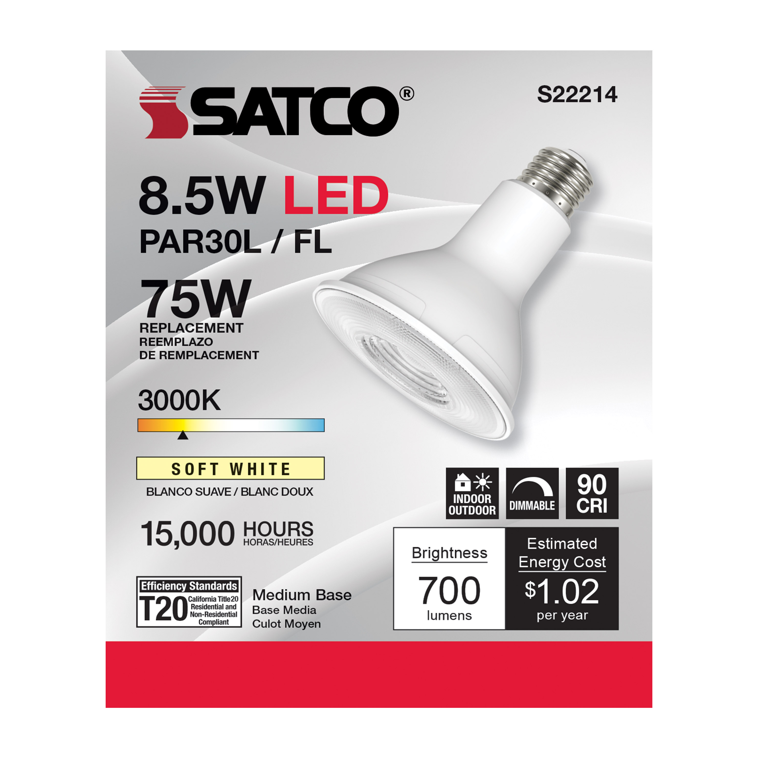 8.5PAR30L/LED/930/FL/120V - S22214