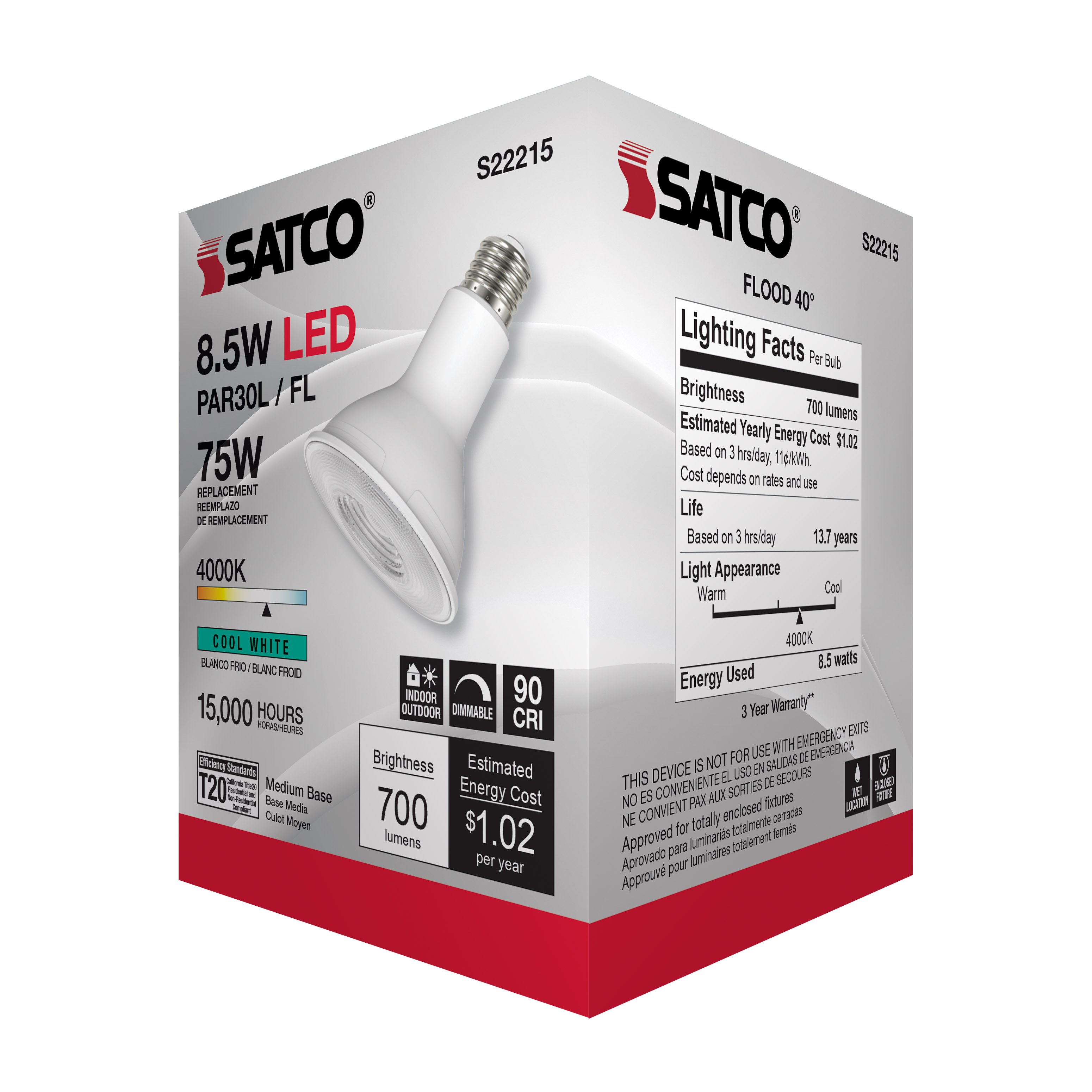 8.5PAR30L/LED/940/FL/120V - S22215