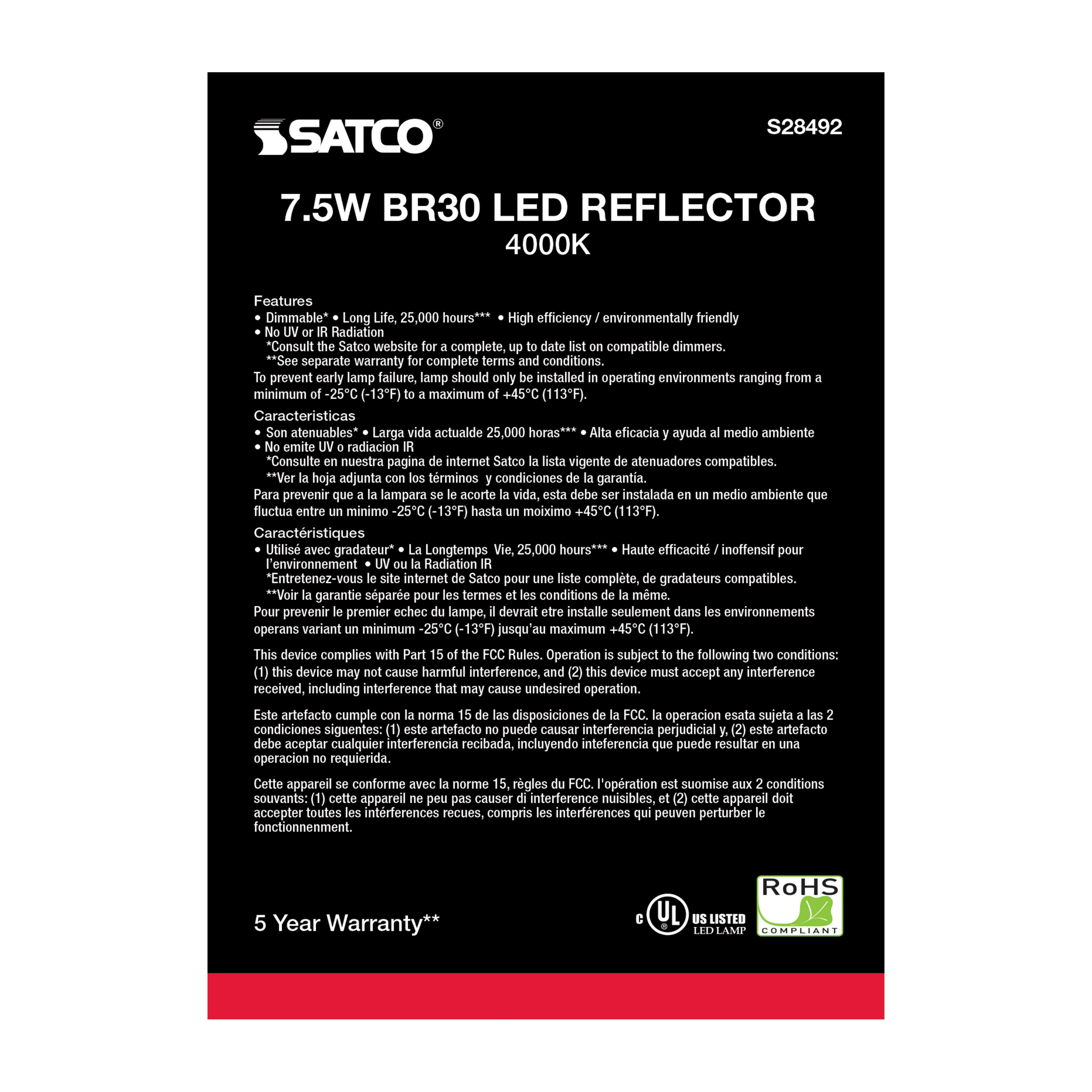 7.5BR30/LED/940/120V - S28492
