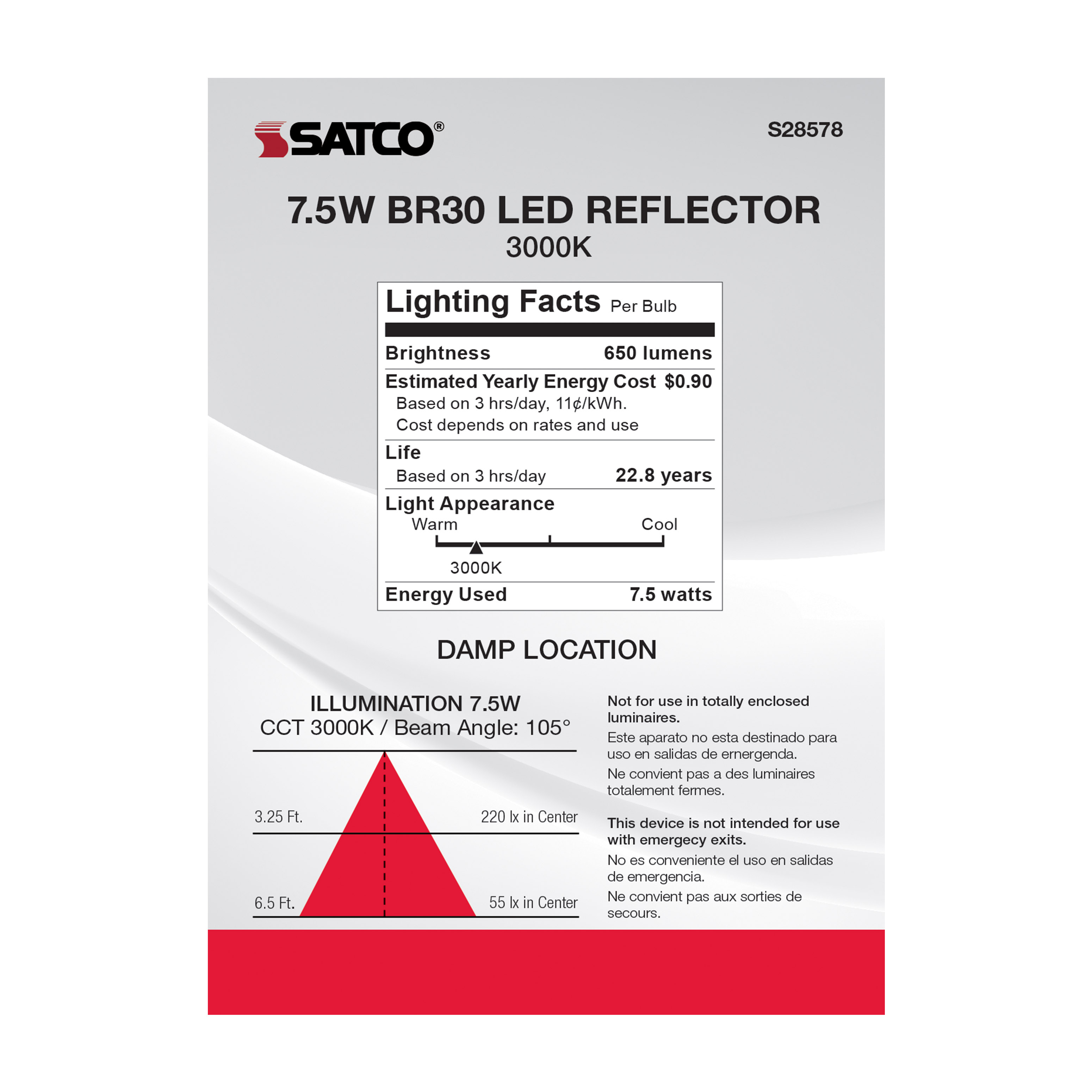 7.5BR30/LED/930/120V - S28578