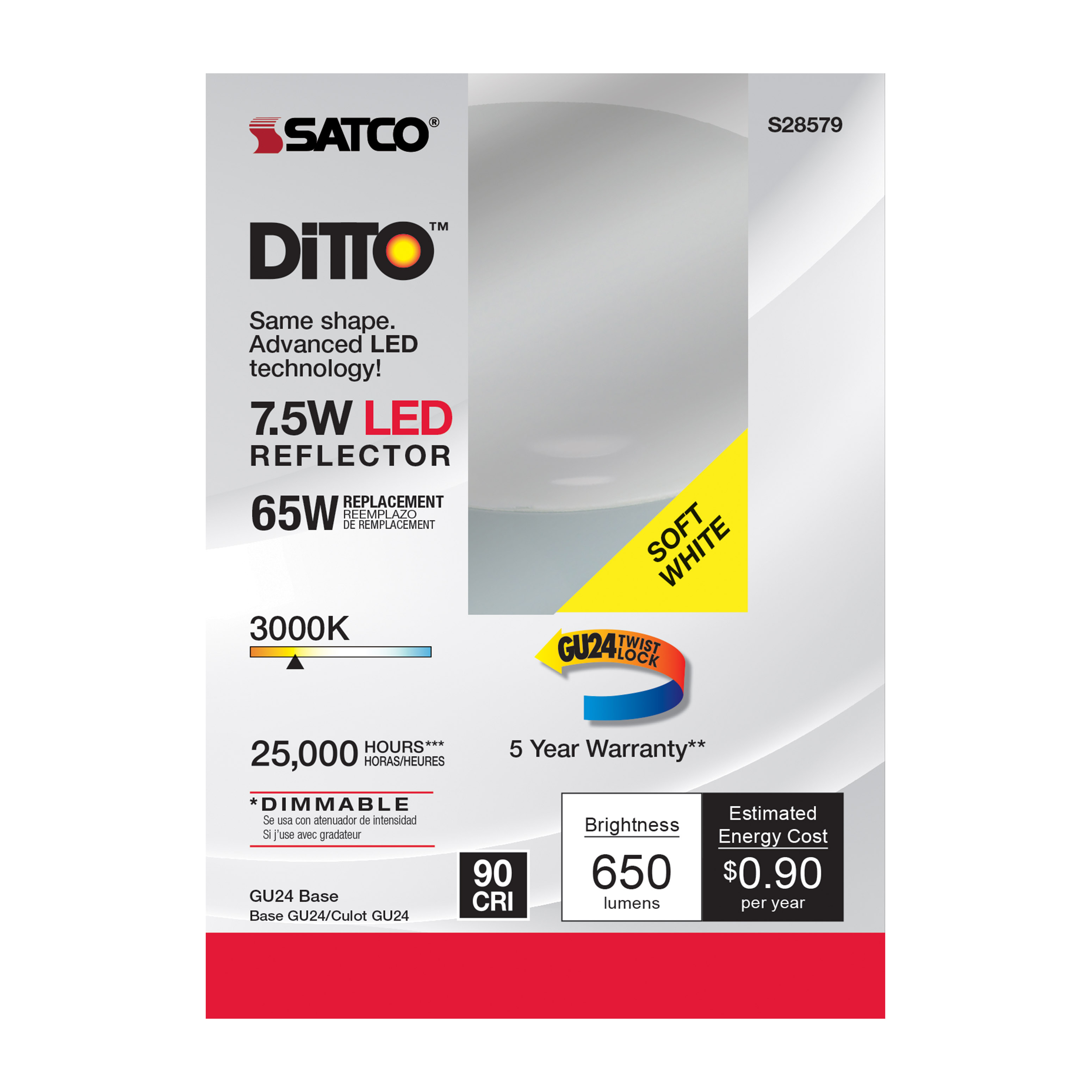 7.5BR30/LED/930/GU24/120V - S28579