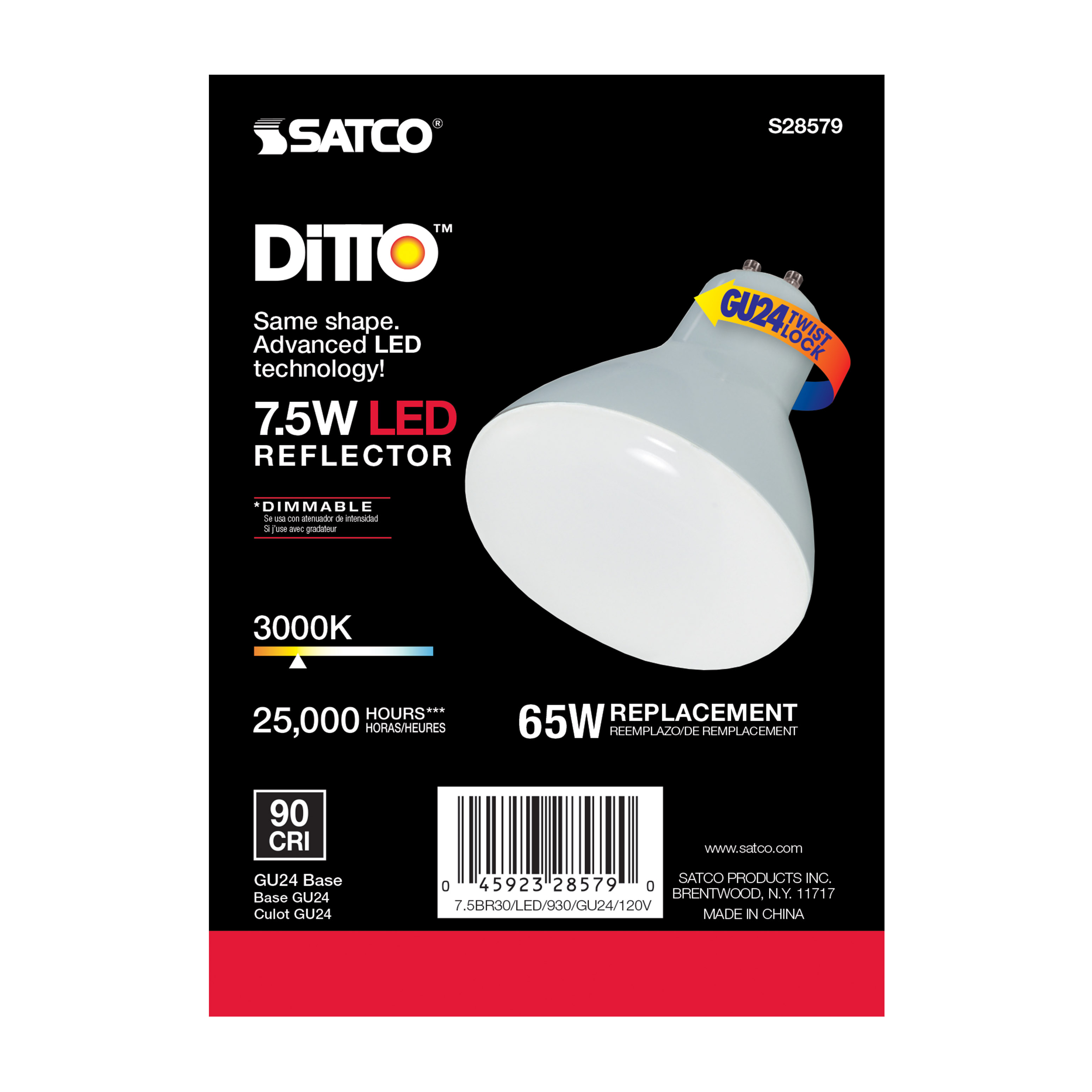 7.5BR30/LED/930/GU24/120V - S28579