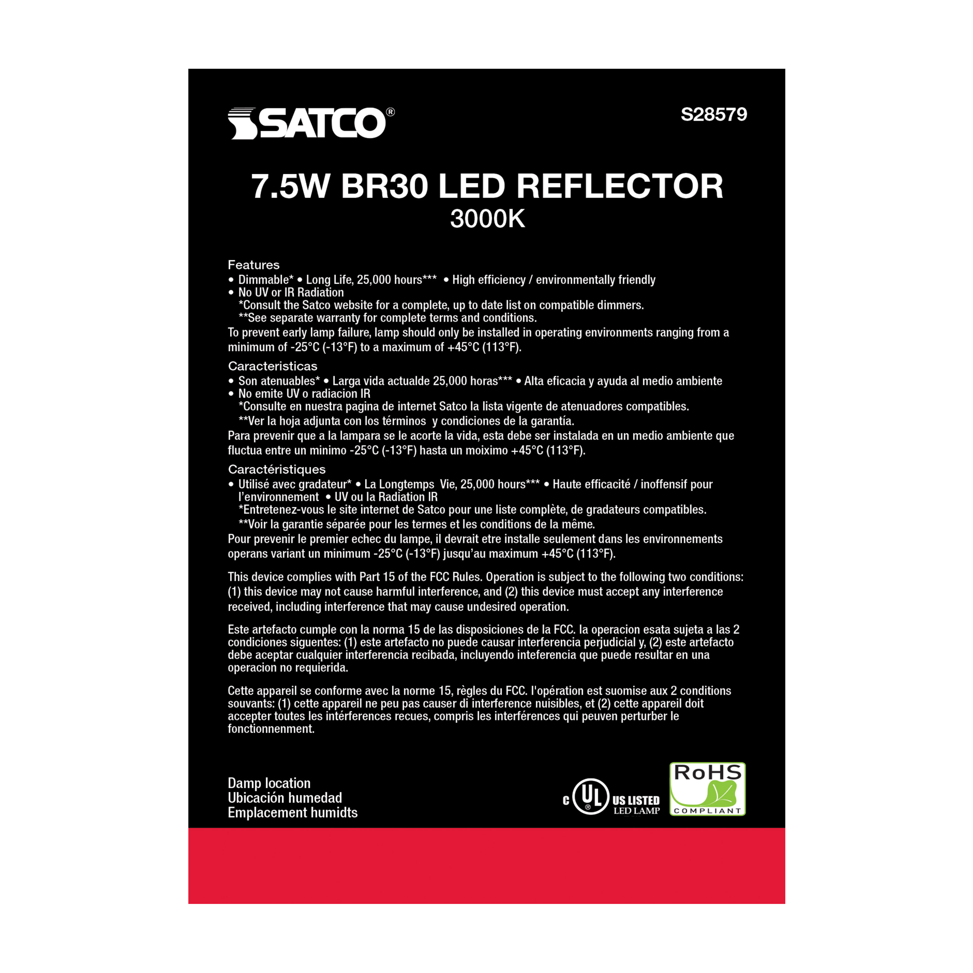 7.5BR30/LED/930/GU24/120V - S28579