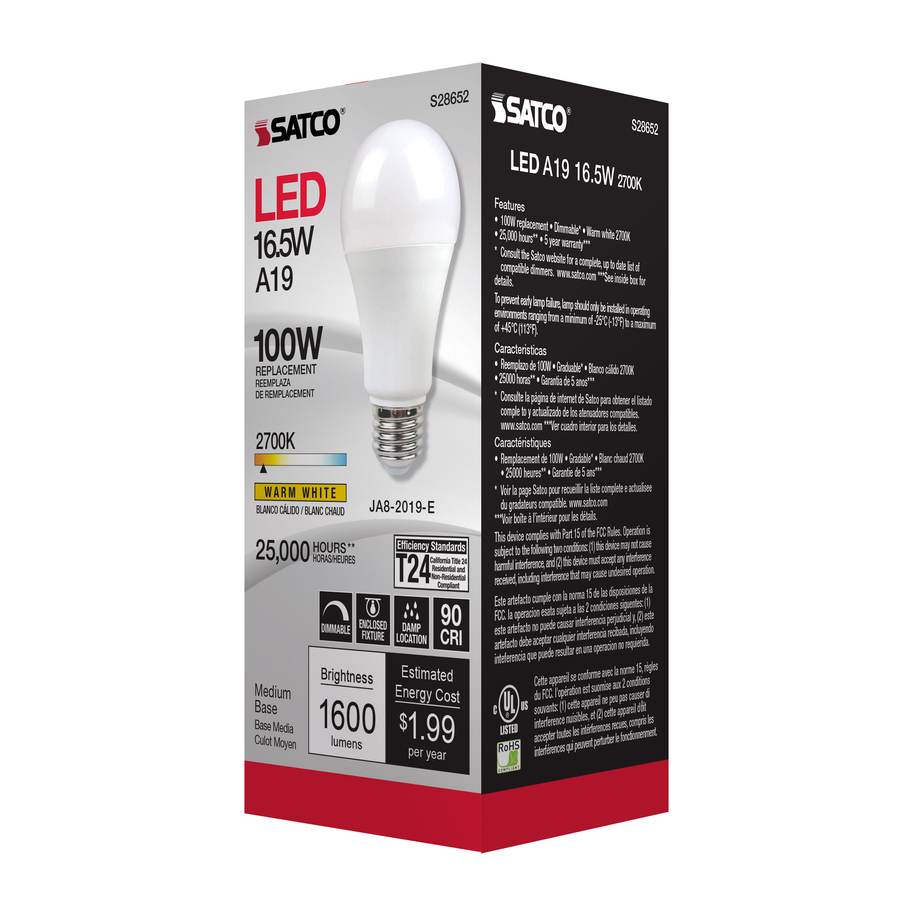 16.5A19LED/927/120V - S28652
