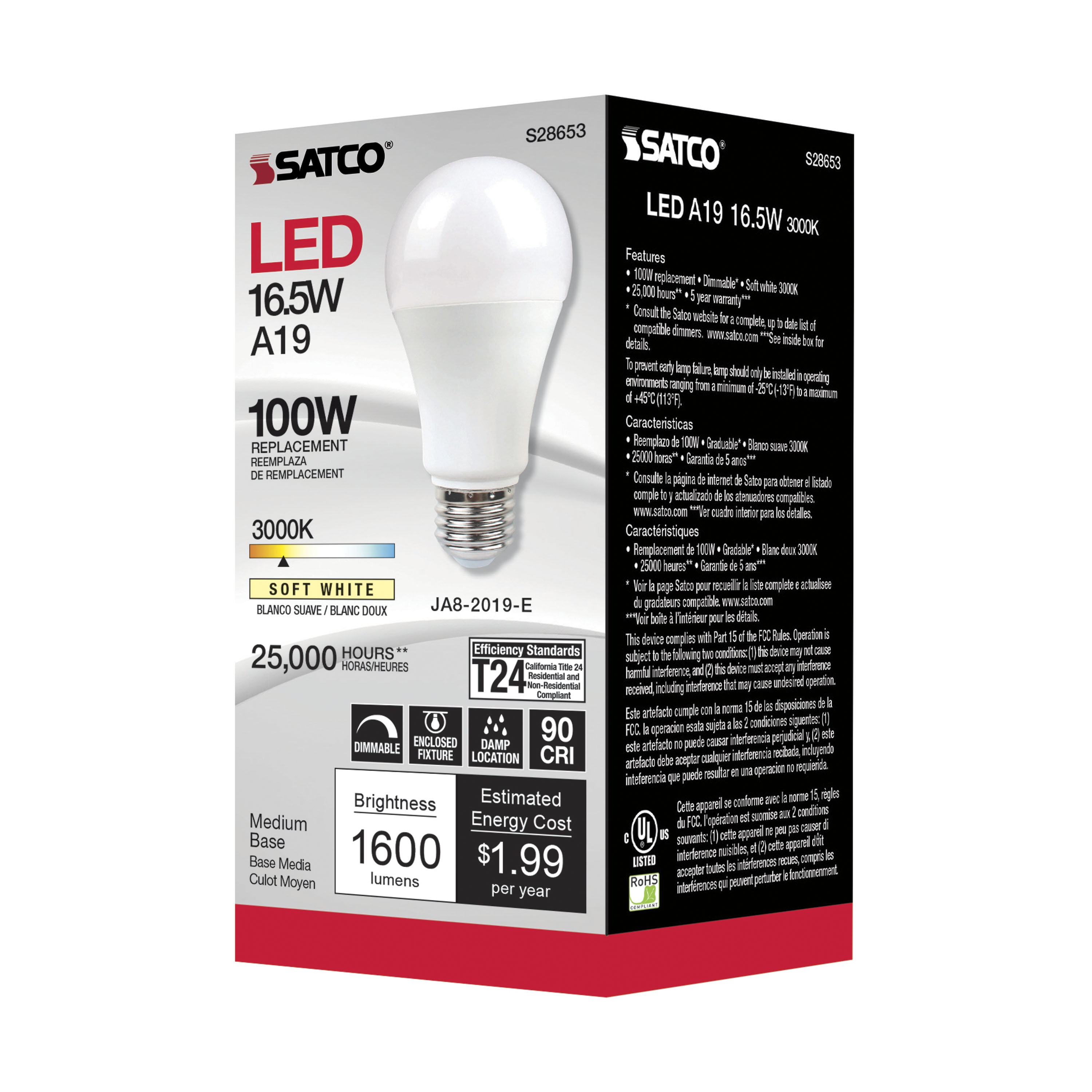 16.5A19LED/930/120V - S28653
