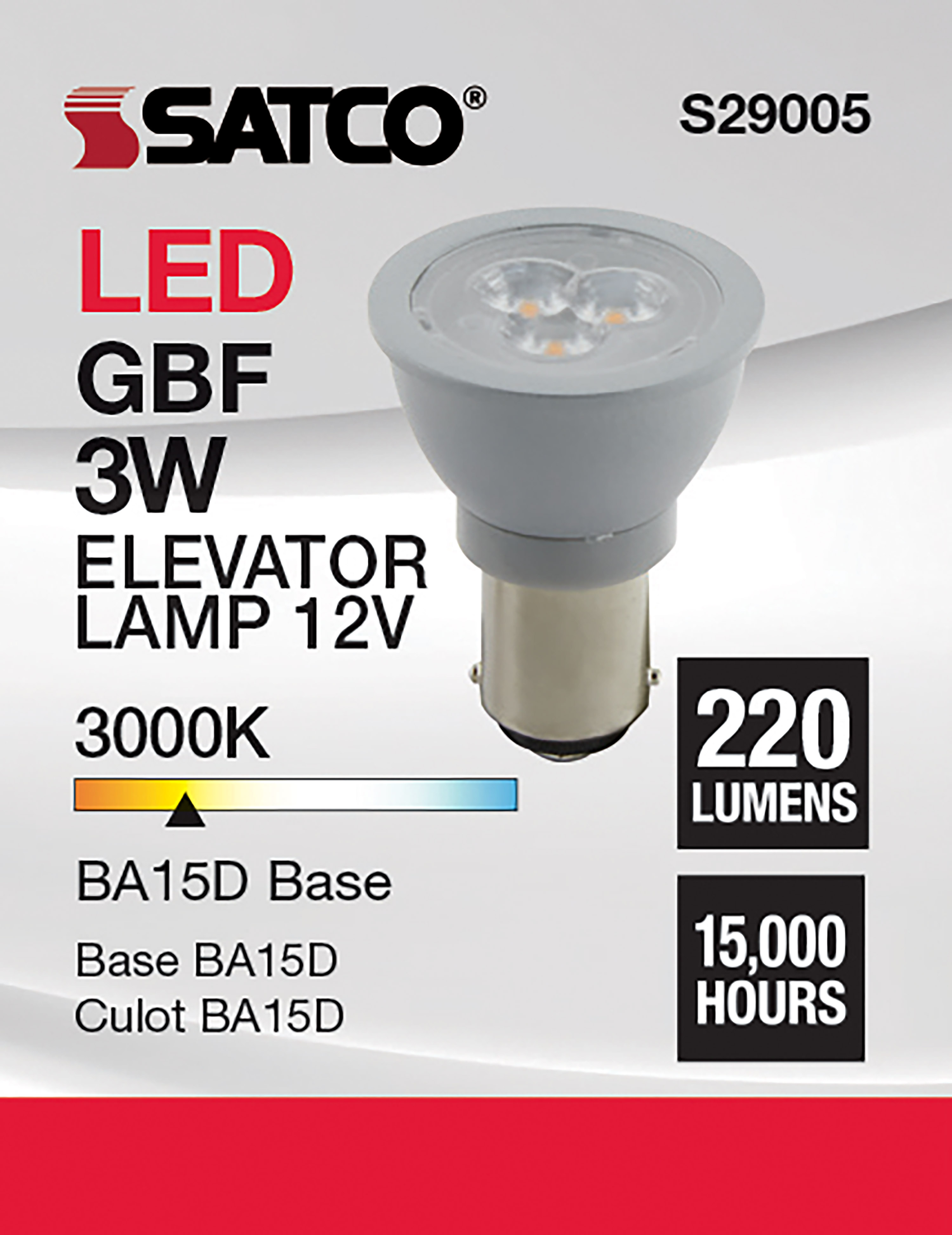3WLED/GBF/ELEVATOR/12V AC/DC - S29005